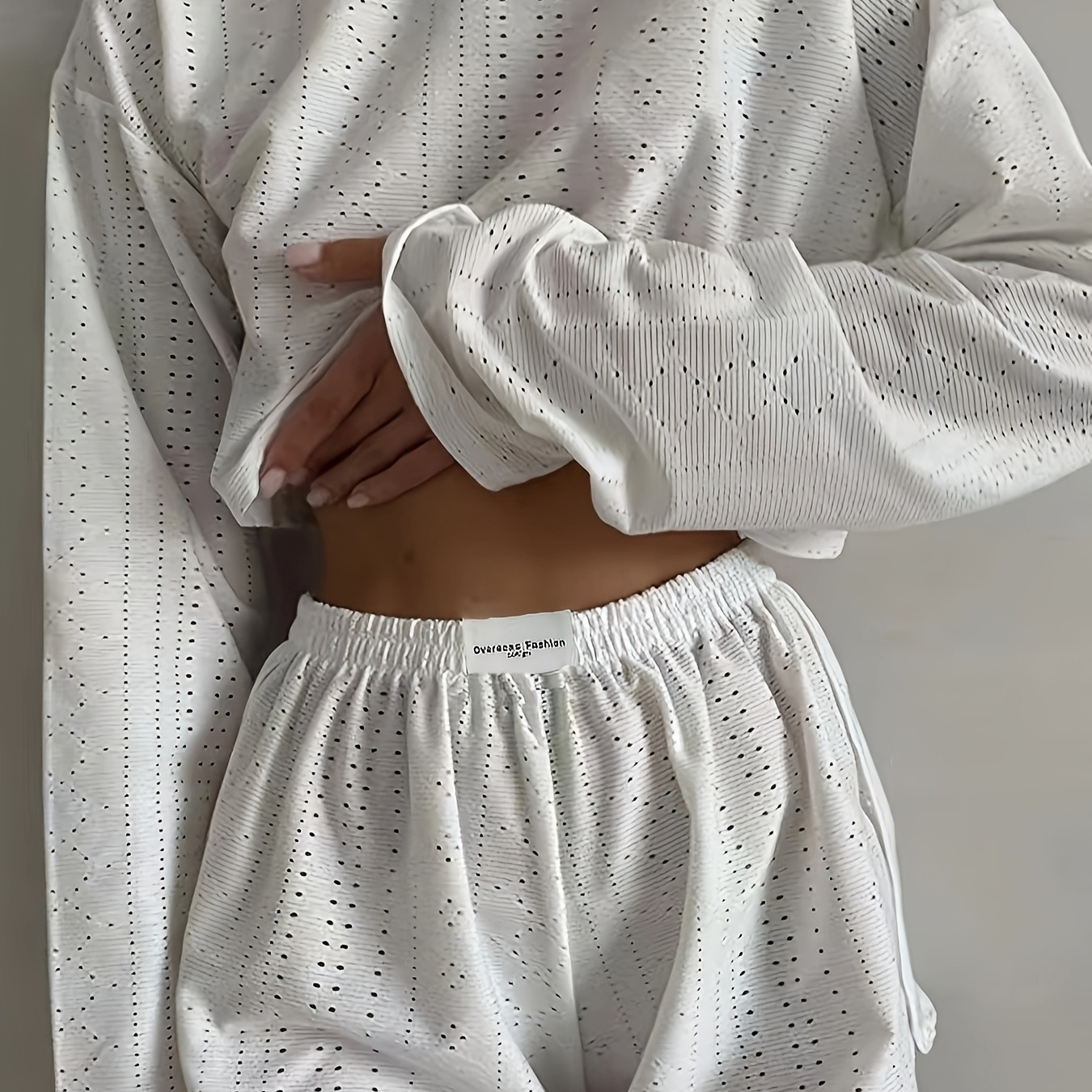 

Long Sleeve Shorts With Split 2 Piece Set