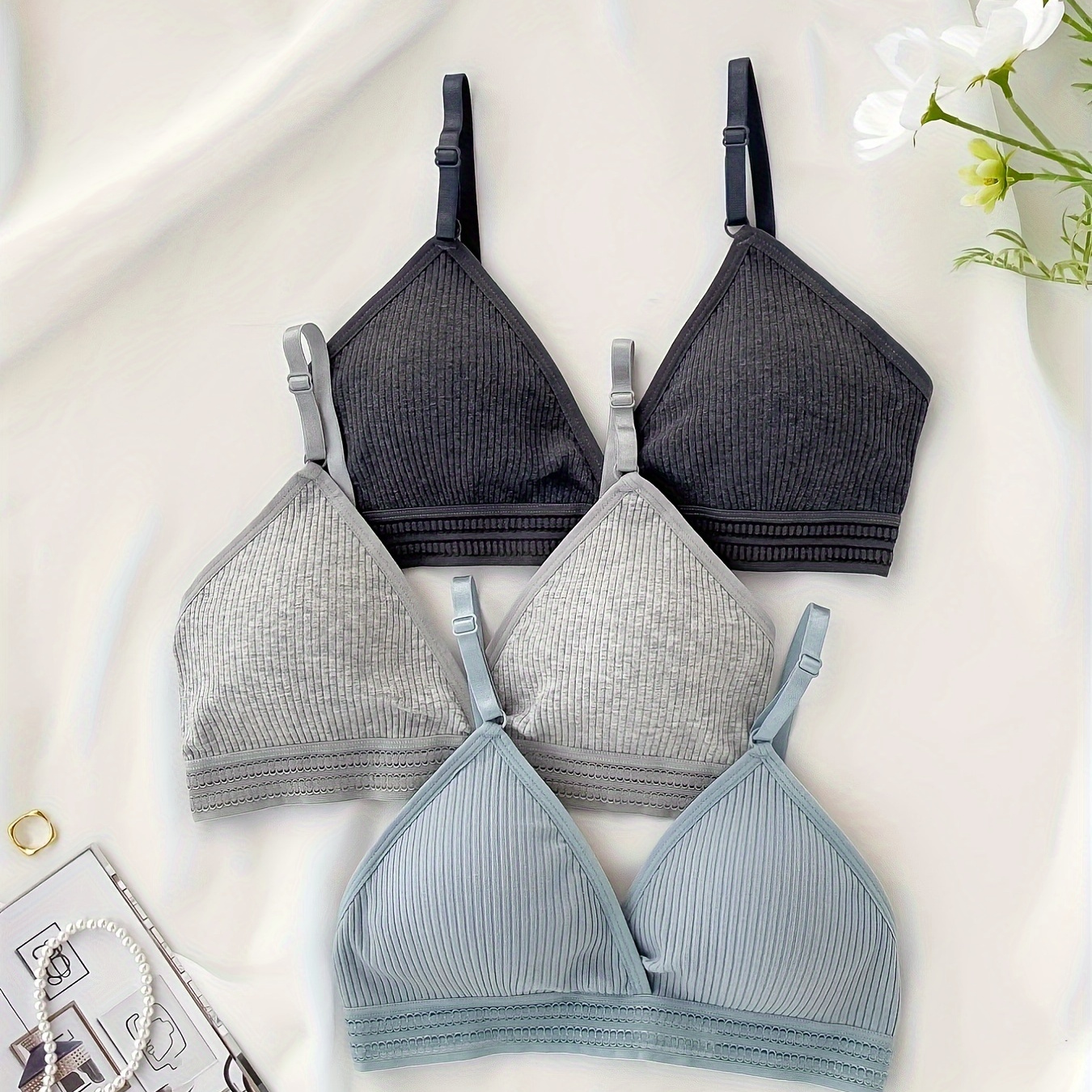 

3- Wireless Bra Removable , Polyamide & Elastane , Knit , No-wire - Adult