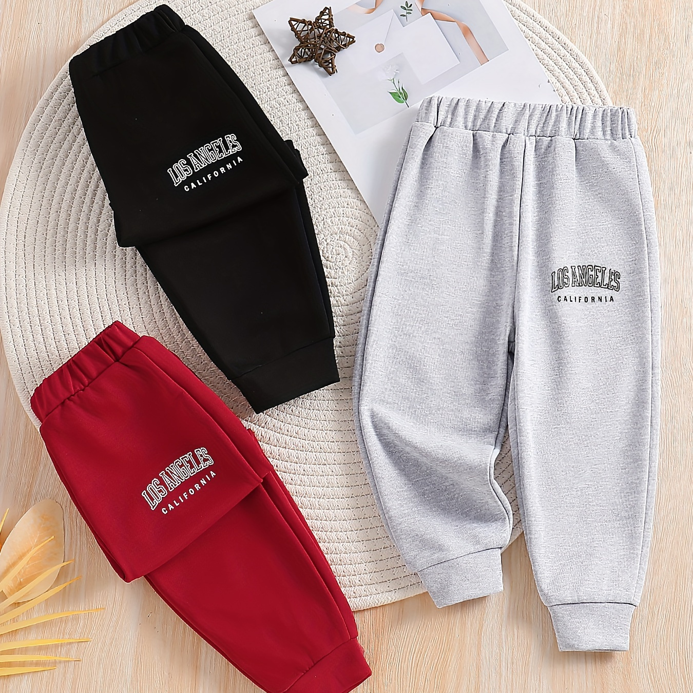 Baby Boys Trousers 3pcs Kids Spring And Autumn Letter Print Casual Sports Sweatpants