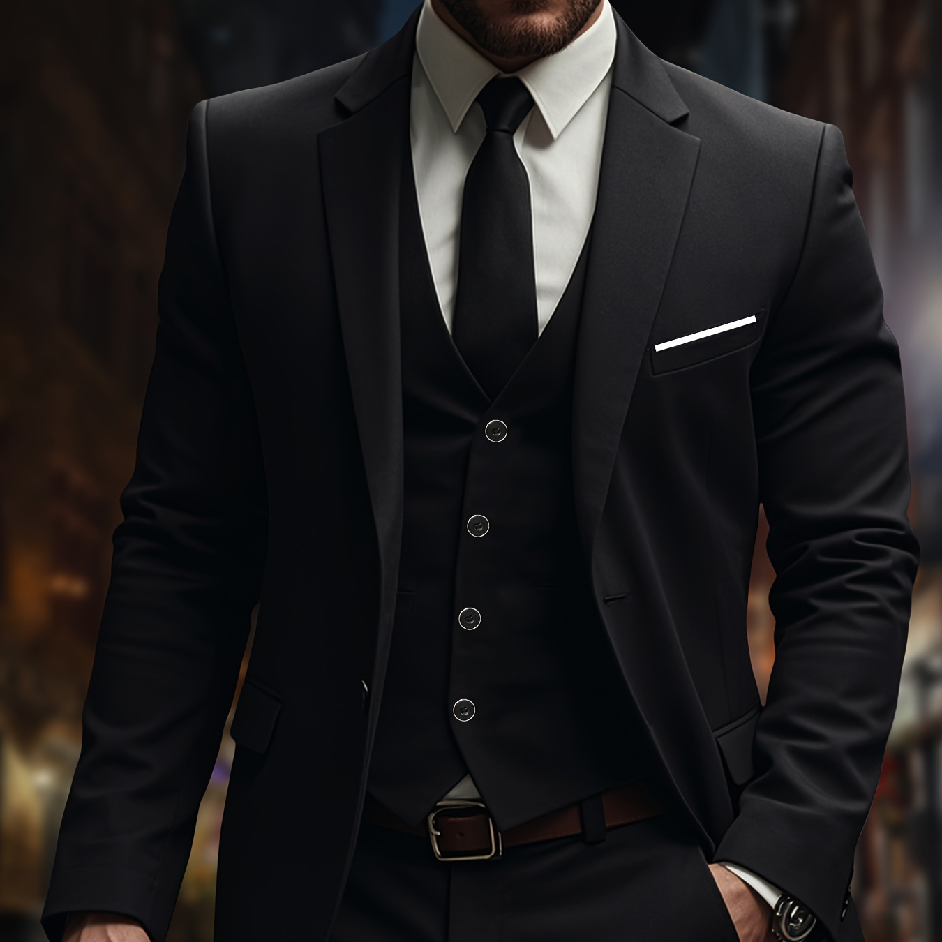 

Ensemble de Costume pour Homme 3 Pièces, Costume Noir à et Pantalon, Costume à et Gilet, Robe de Mariage, Idéal pour , Uniforme de Travail, Robe de Fête, Ensemble de Mariage, Cadeau