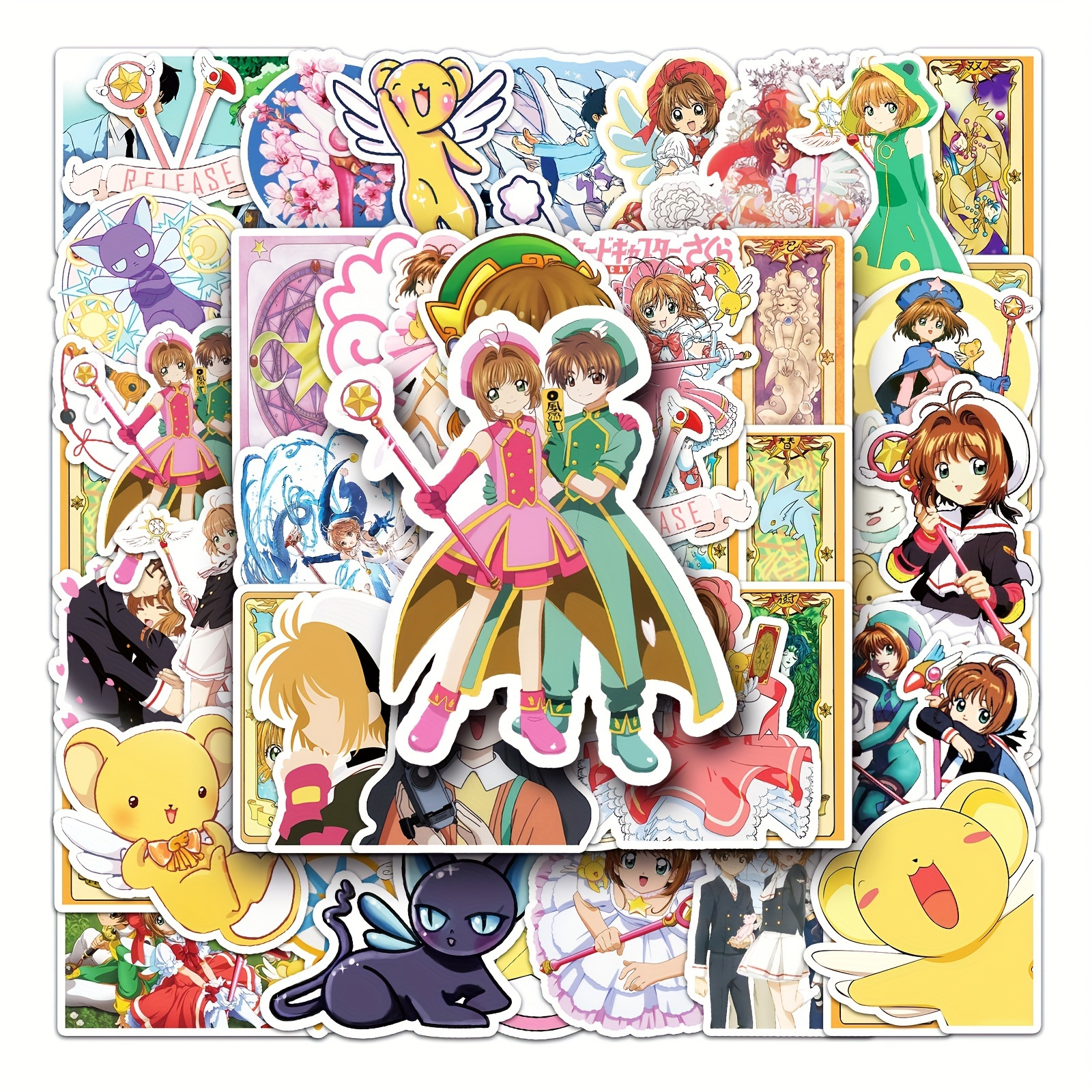  100pcs Kawaii Anime Lovely Stickers Girl Stickers Card Captor  Sakura Stickers : Toys & Games