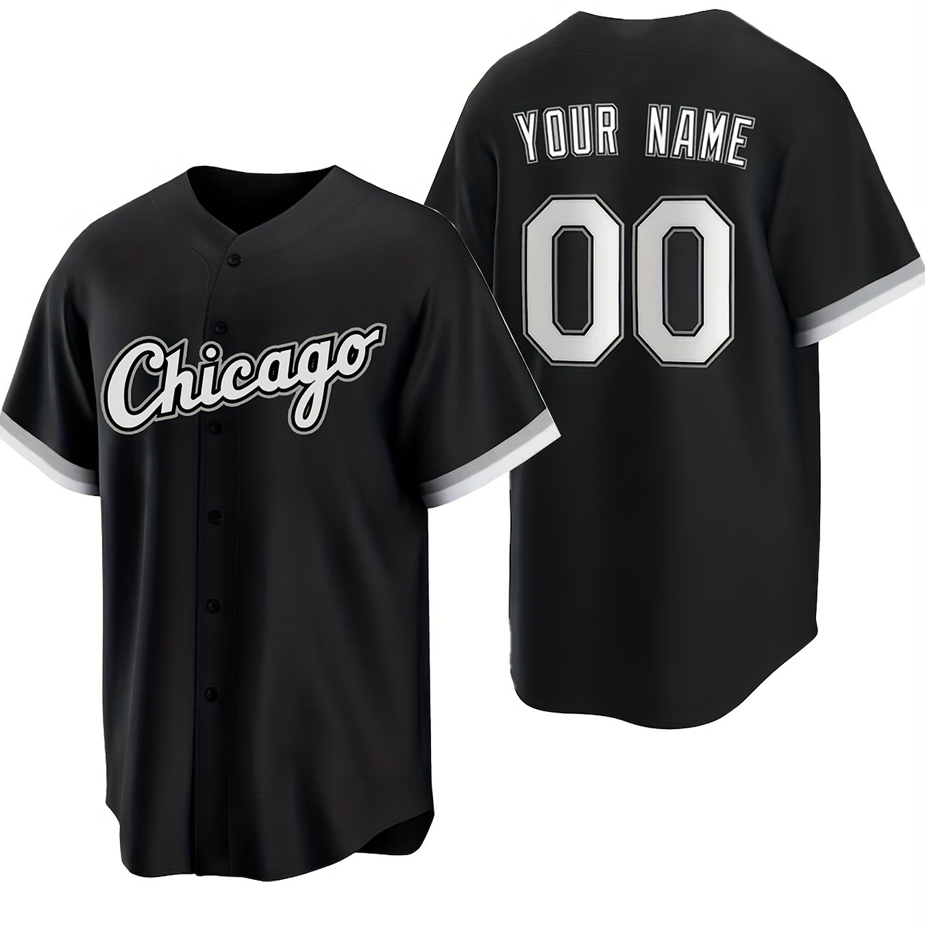 

Personalized Custom Baseball Jersey Shirt, Customizable Name & Numbers Print Short Sleeve Shirt For Training Party Competition