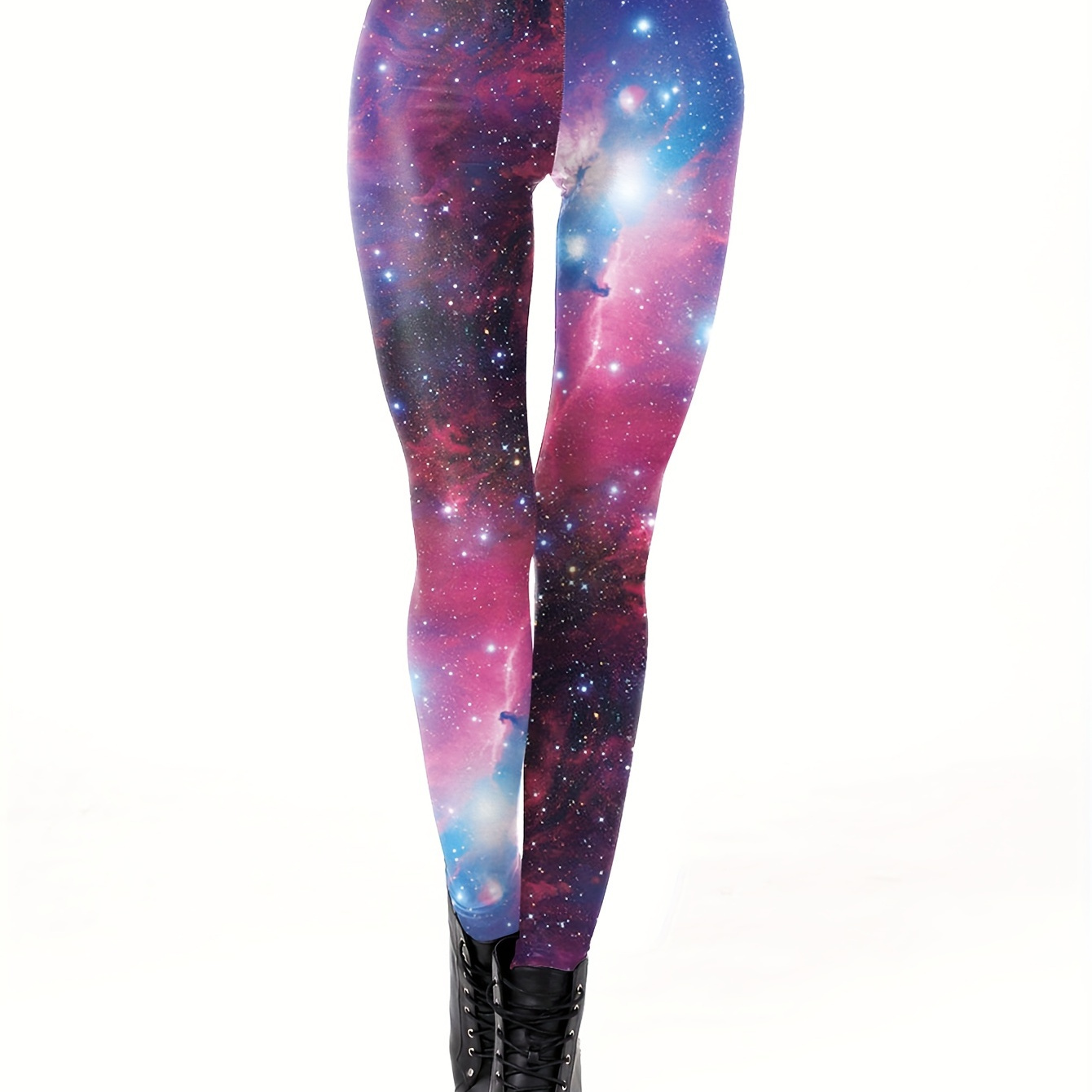

Starry Sky Print Leggings, Casual Slim Long Length Leggings, Women's Clothing