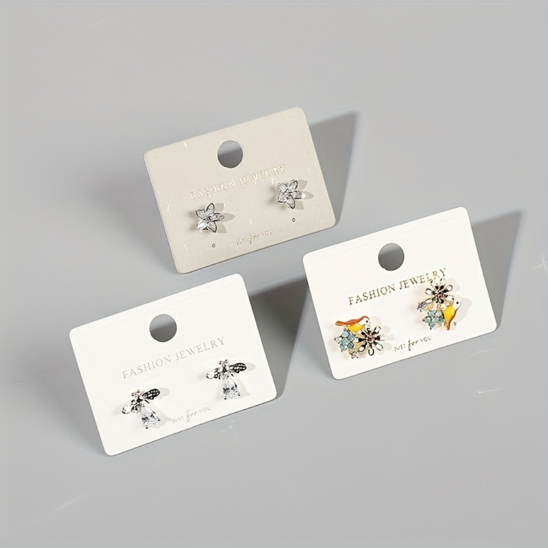 Earring Display Card,Necklace Cards 200 Pack Set(100 Earring Cards