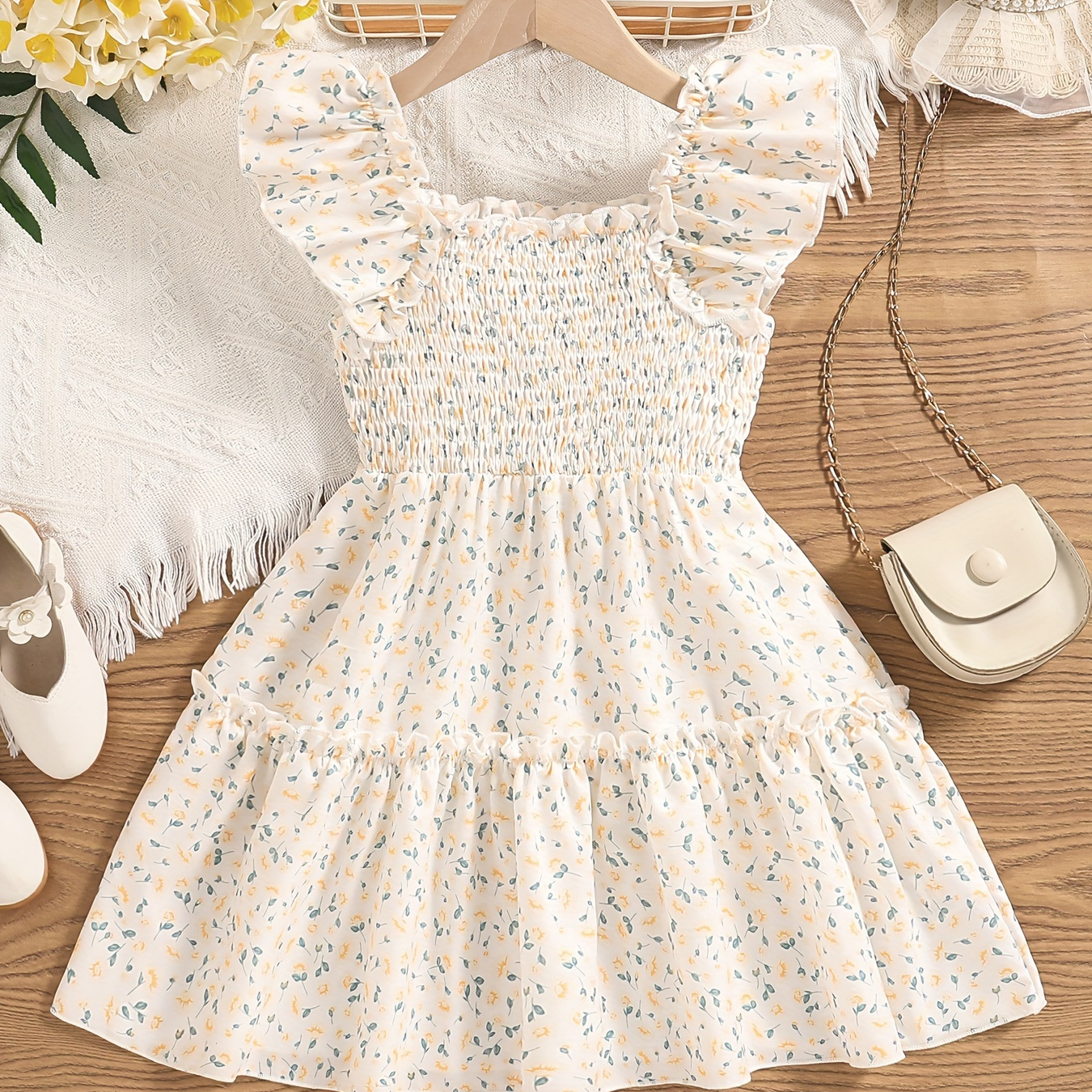 

Elegant Straps Sleeveless Princess Dress For Girls - Ideal For Holiday & Casual , Summer