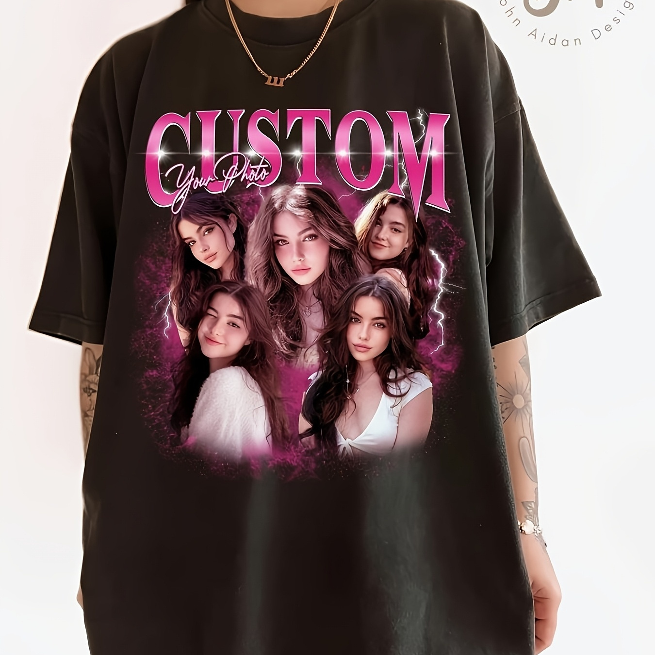 

Women's Casual Graphic Tee - Drop Shoulder, Crew Neck, Short Sleeve, Stretchy Polyester , Machine Washable - Fashionable Print T-shirt For All