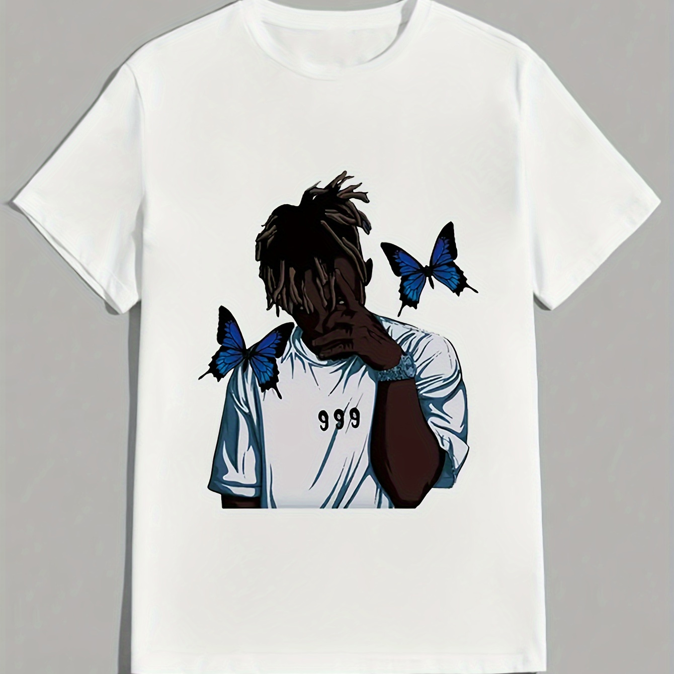 

Boy's Creative T-shirt, Hip Hop Rapper Print Casual Comfortable Short Sleeve Crew Neck Comfortable Summer Top