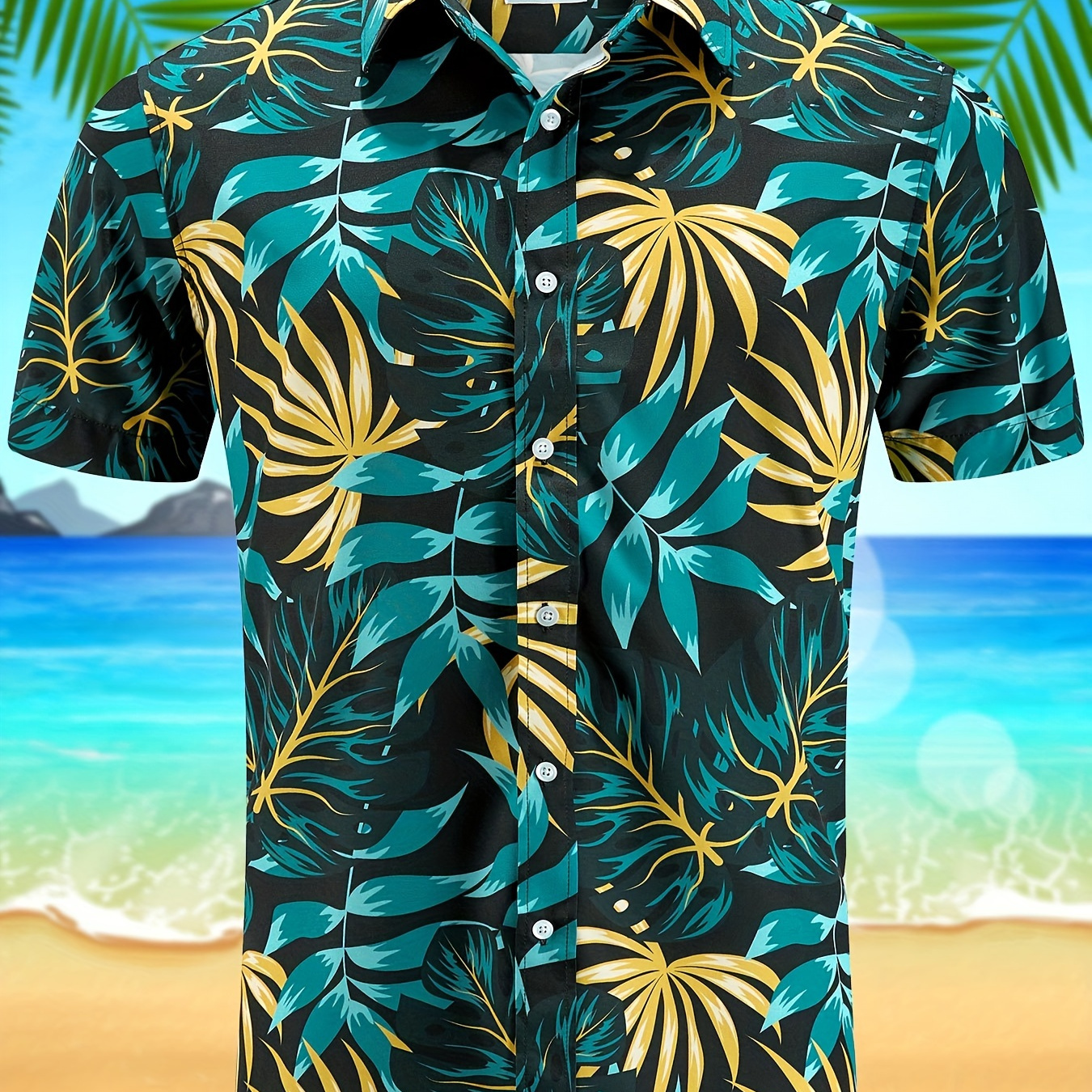 

Hawaiian Shirts For Men Casual Printed Short Sleeve Aloha Floral Button Down Beach Shirts