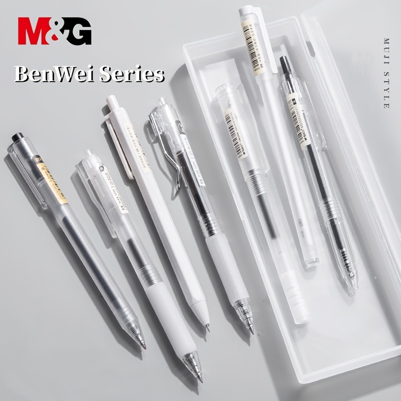 4 pcs/lot 0.2mm Fine Gel Pens White Black Finance Needle Pens for