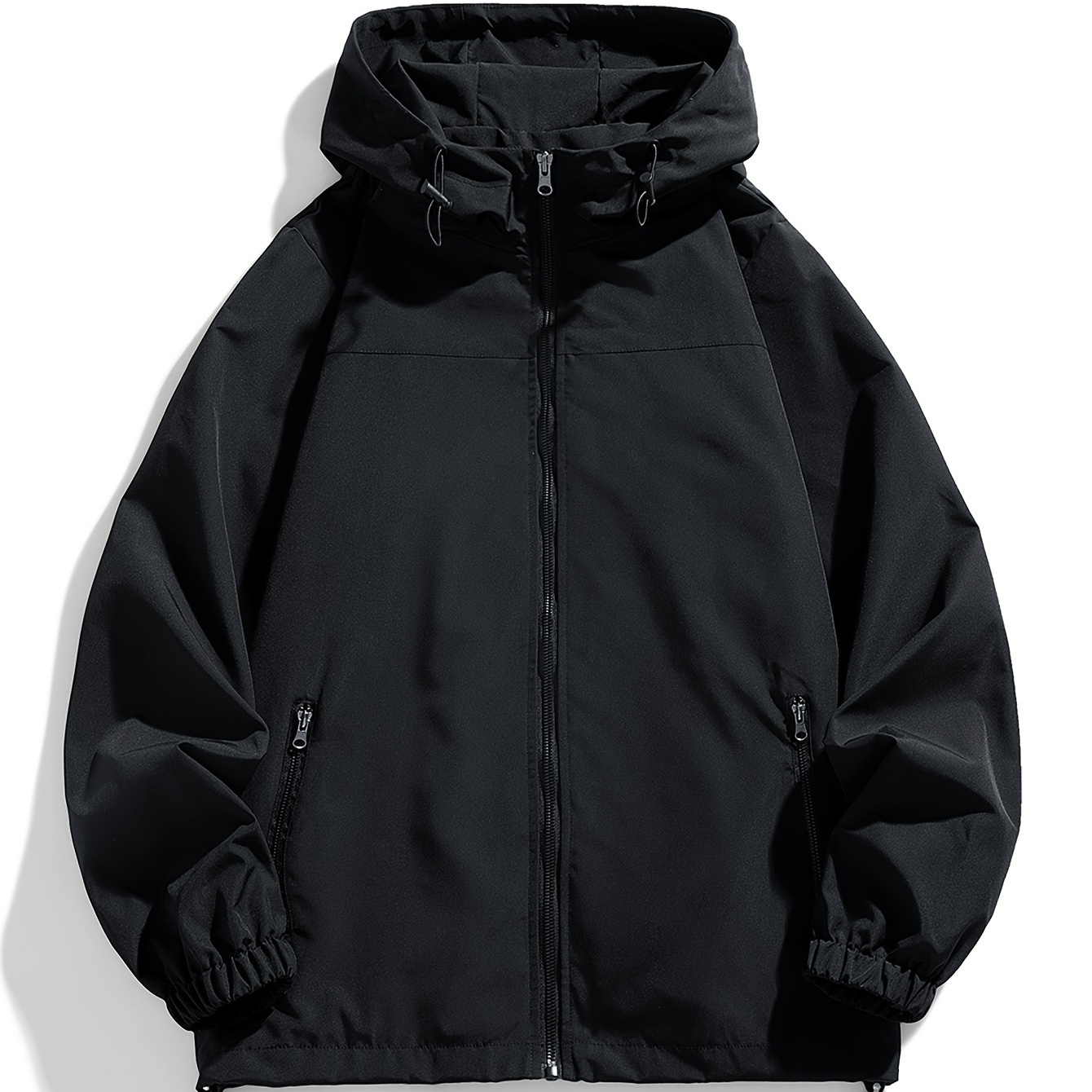 

Zip Up Long Hooded For