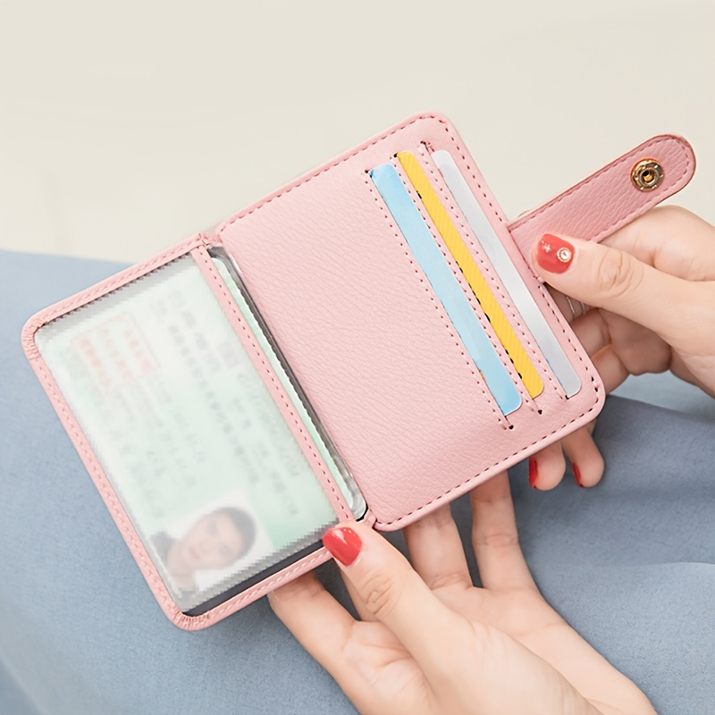 Women's Bifold Removable Card Slot Side Zip Short Wallet, Multi-card Slot  Card Holder, Small Coin Purse - Temu