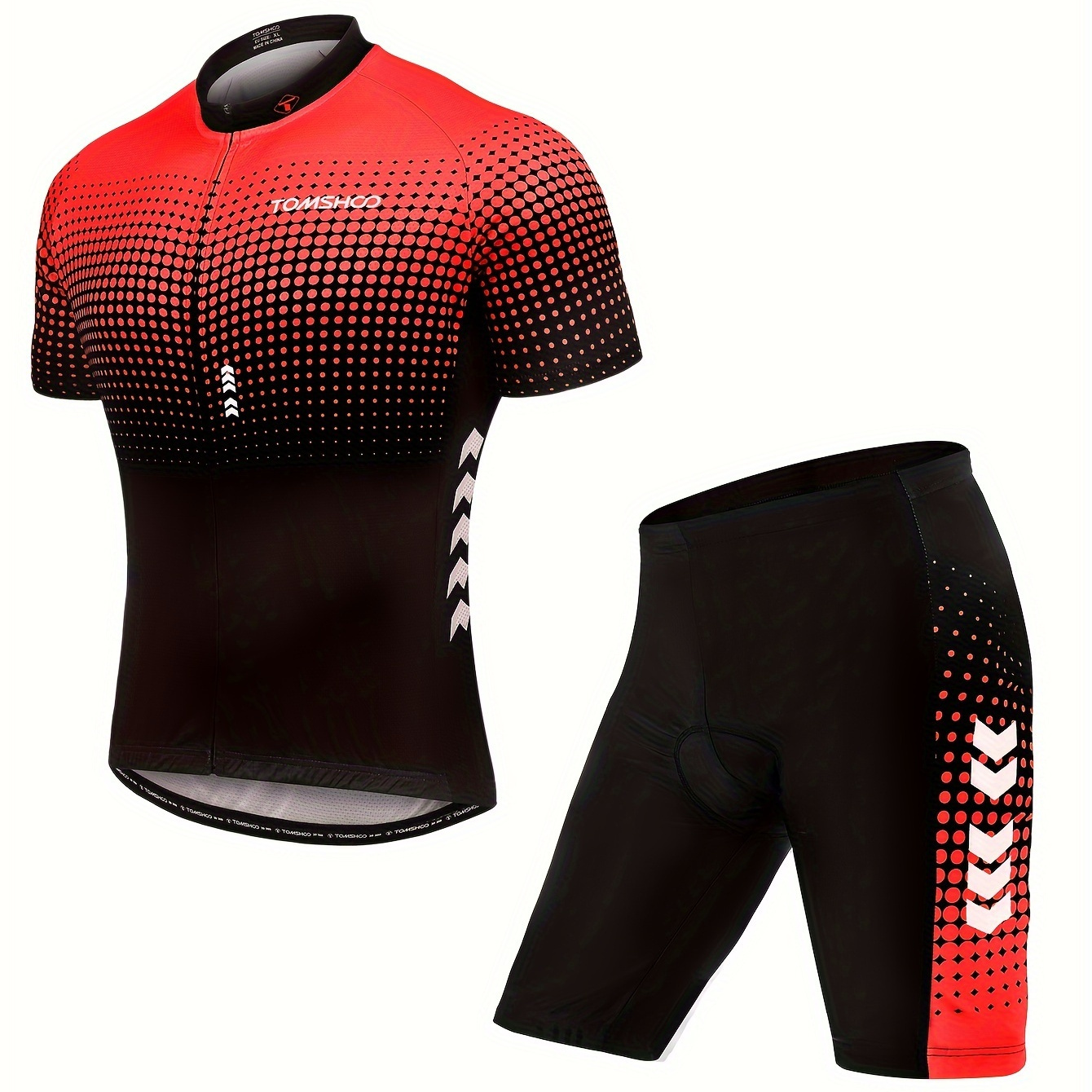 

2pcs Cycling Jersey Short Sleeve Men's Mtb Bike Top & Road Bicycle Shorts Set