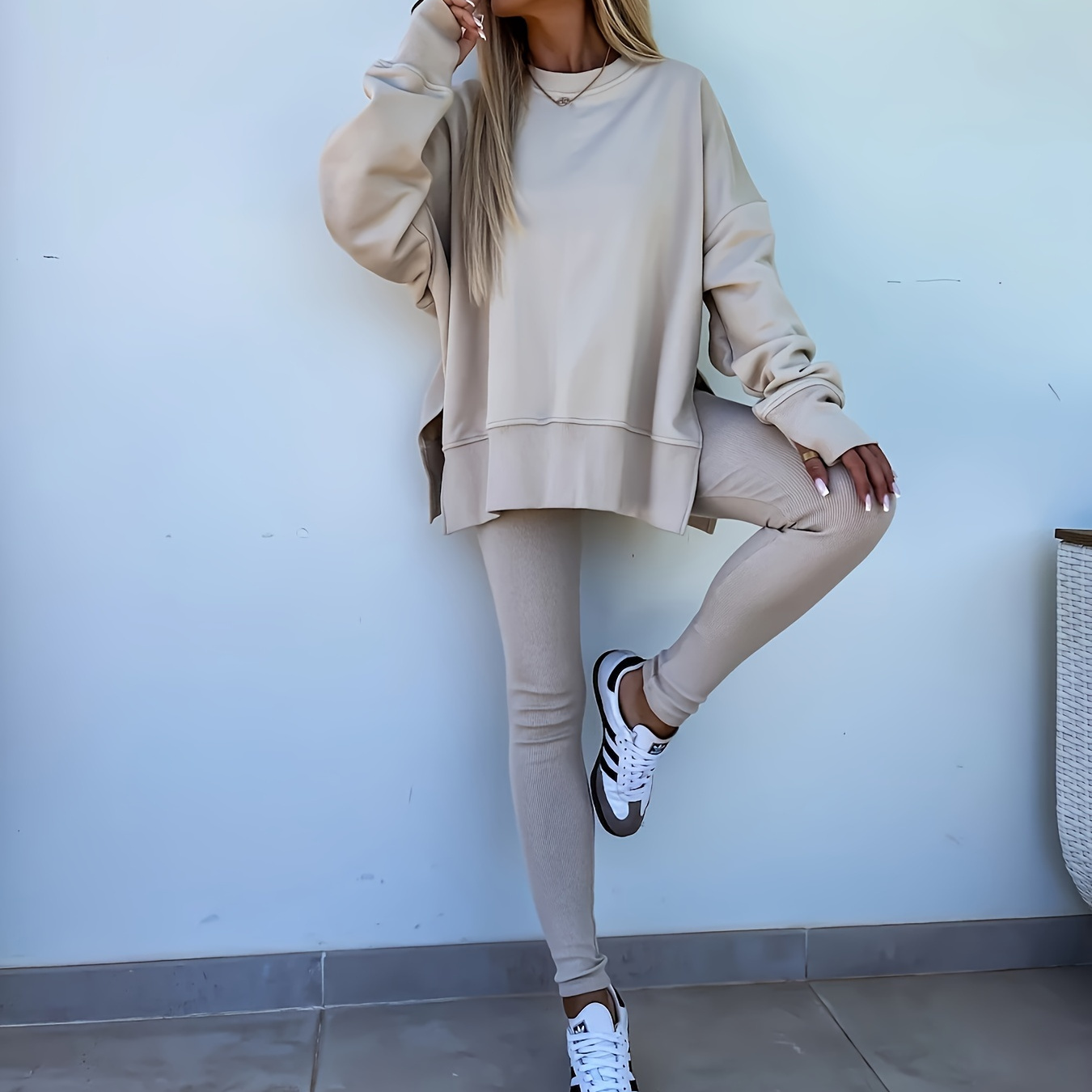 

Women' And Autumn Outdoor Sports Hoodie Set, Women's Autumn And Winter Long Sleeve Solid Color Hoodie Casual Set, Hoodie Top And Pants Yoga Two-piece Set, Outdoor Set