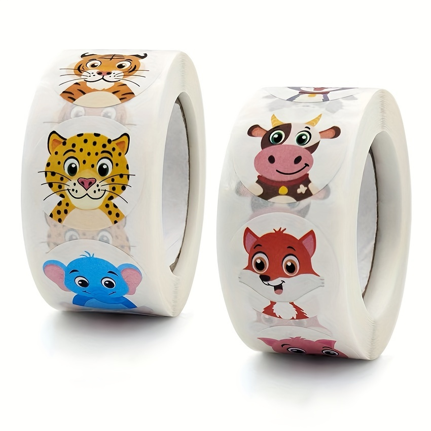 500pcs, Cartoon Animal Stickers, Cute Reward Stickers Labels, Kindergarten Teachers Encouragement Supplies Gift