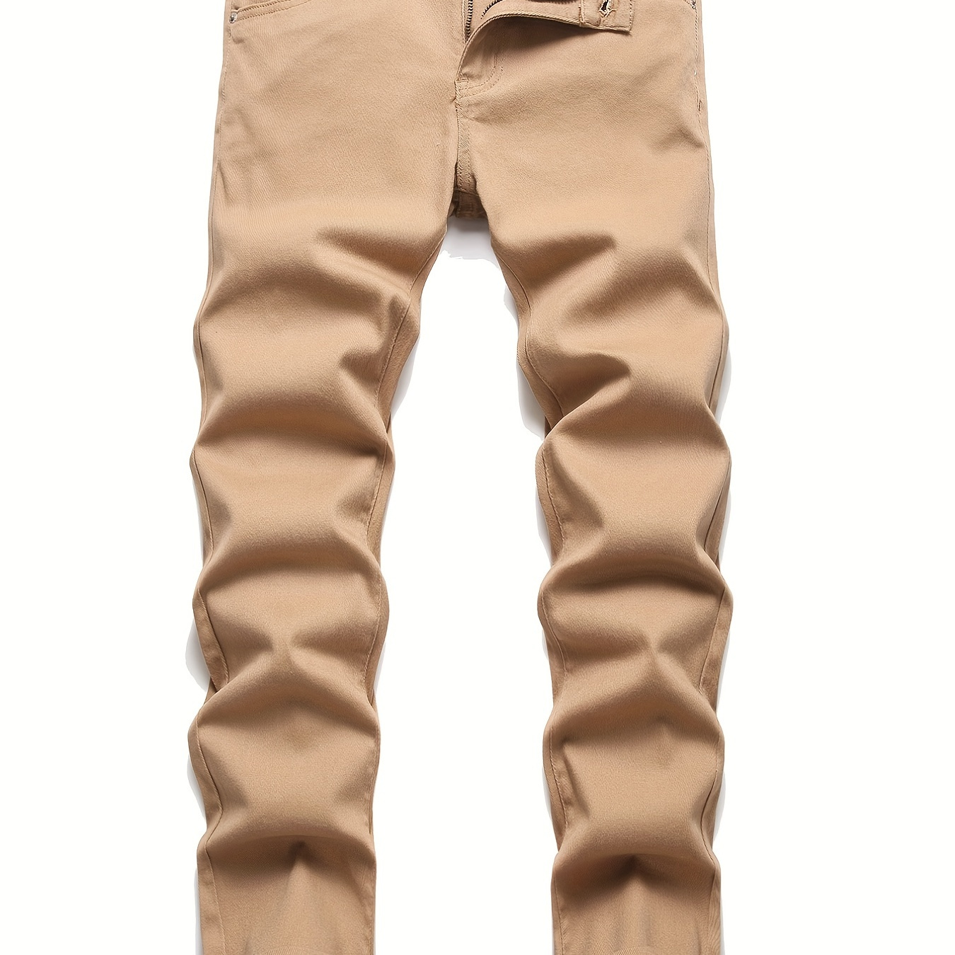 Chic Slim Fit Jeans, Men's Casual Mid Stretch Street Style Denim Pants For The Four Seasons