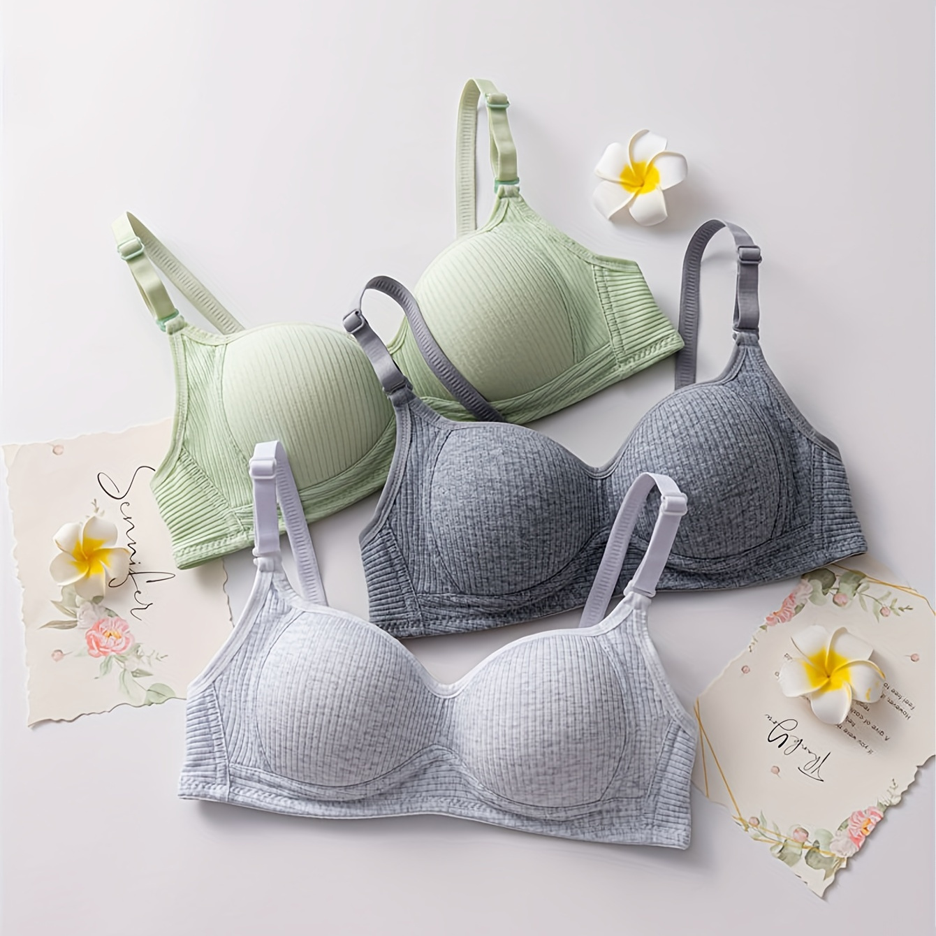 Girls' slimming bras, adolescent comfort bras, middle school students,  wireless bras, AB cups, youth clothing, summer - AliExpress