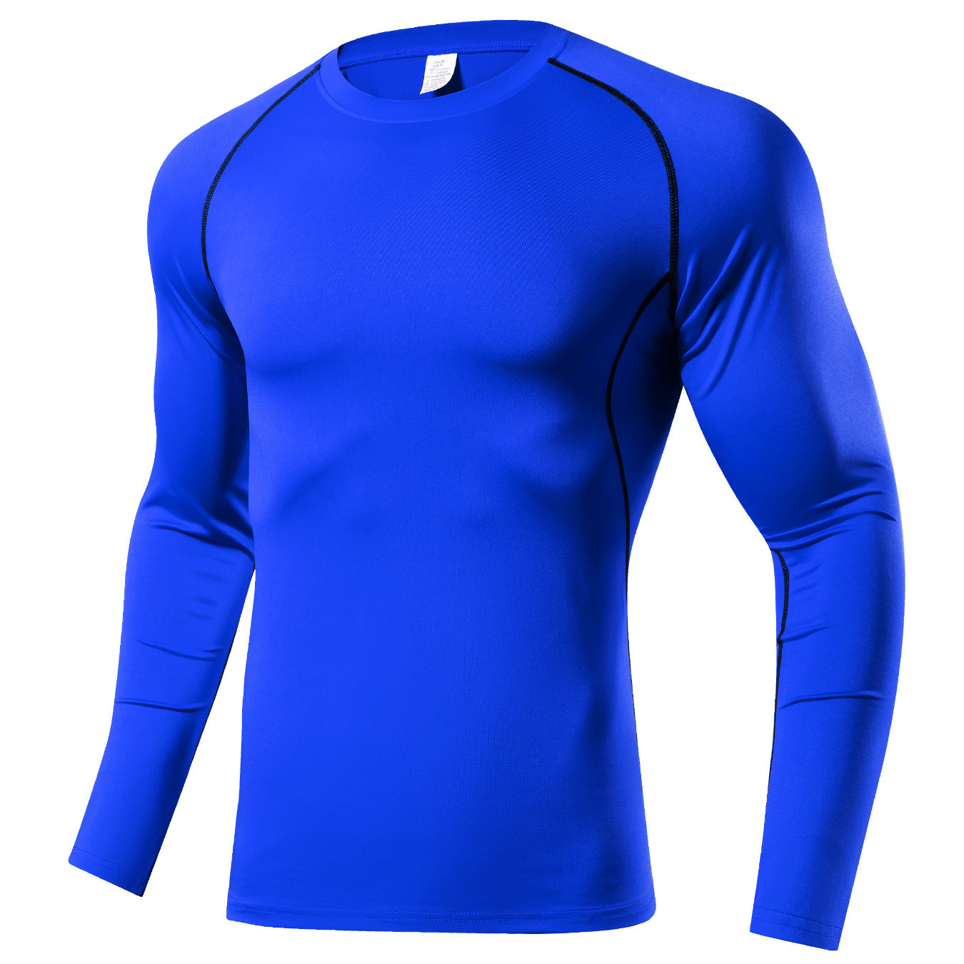 

Men's Royal Blue Long Sleeve Athletic Shirt - Quick-dry, Sweat Absorbent, High- Fabric For Gym, Running & Sports - Breathable, Stretchy Fit With Round Neckline, Gym Clothes