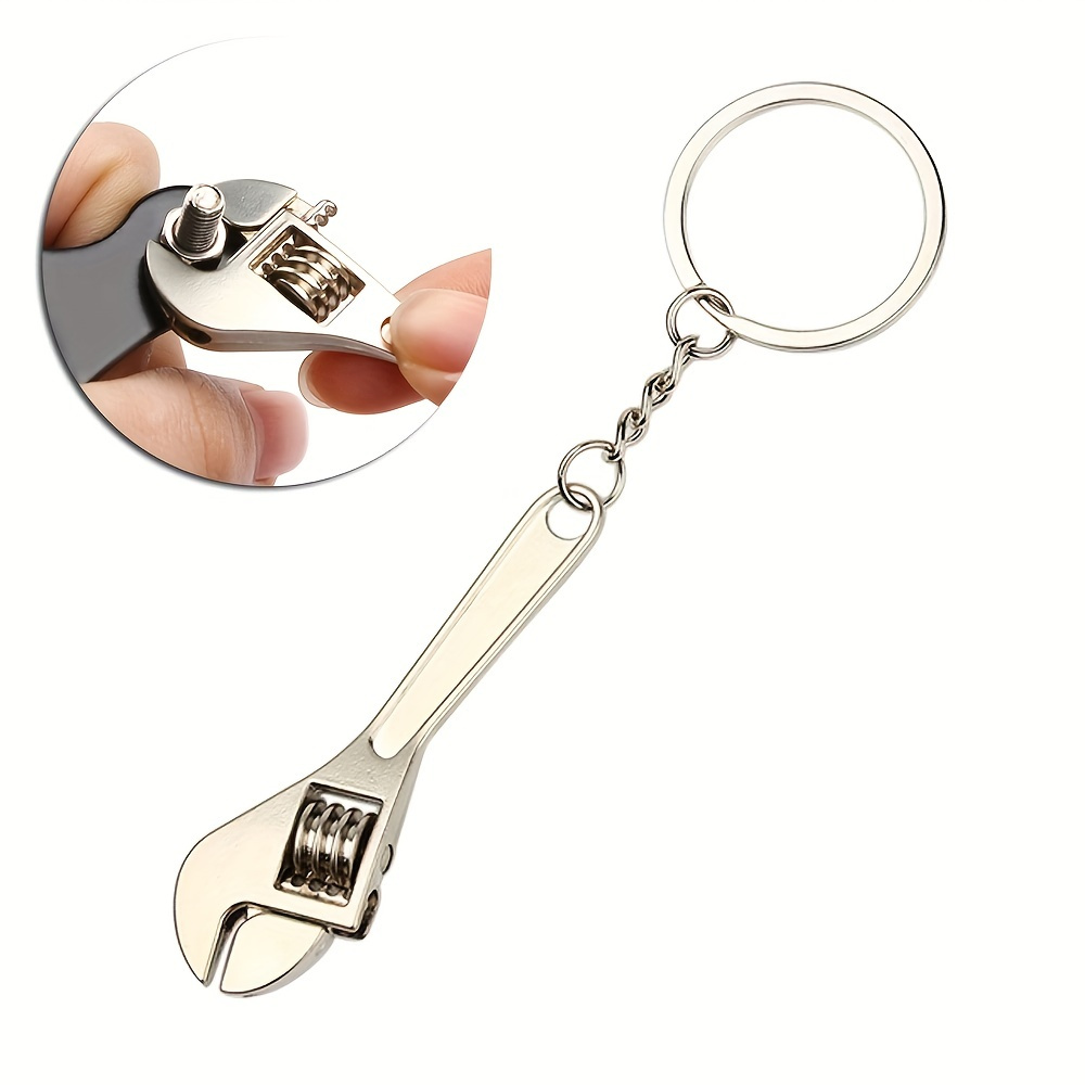 Mini Wrench Tool Car Key Ring, Spanner Keyring Pendant, Keychain Creative Mini Adjustable Wrench Key Chain Spanner Car Keychain,Bag Accessories,Temu