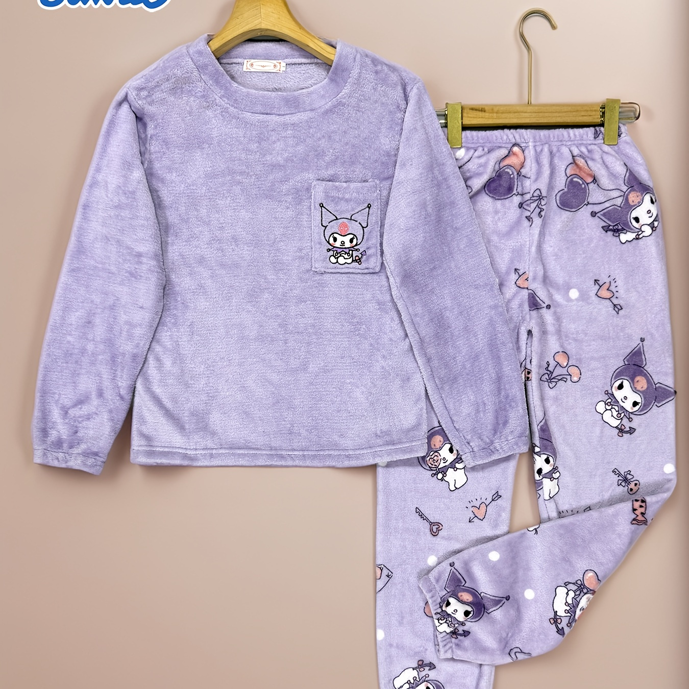 

Sanrio Culo Mi Flannel Thickened Warm Sleepwear Set