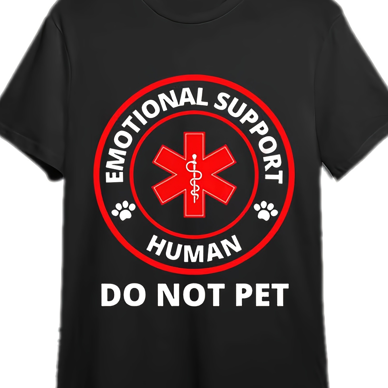 

Emotional Do Not Pet T-shirt 340216 Funny Men's Short Sleeve Graphic T-shirt Collection Black Pr