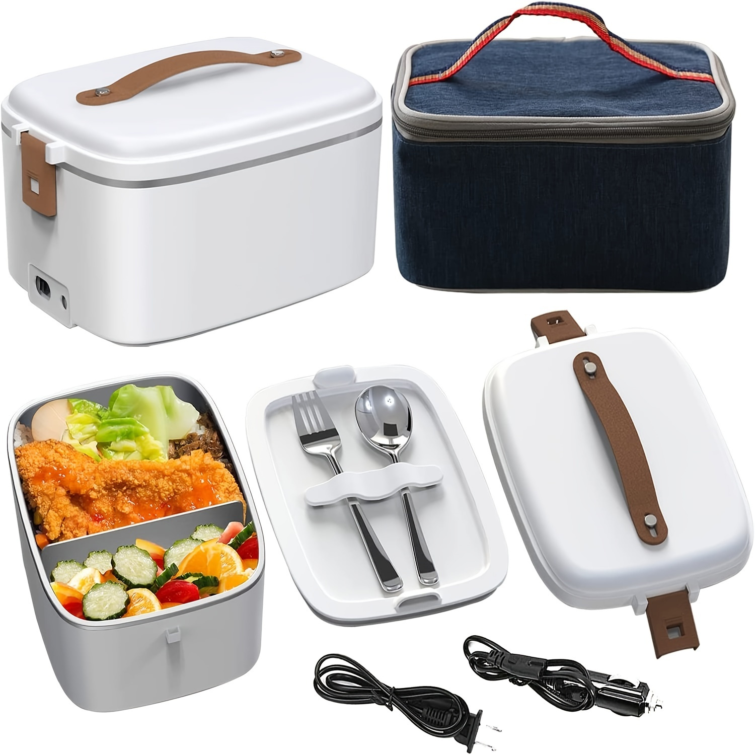 Boîte Chauffante Repas 1.8L 70W Lunch Box électrique 3 en 1 pour