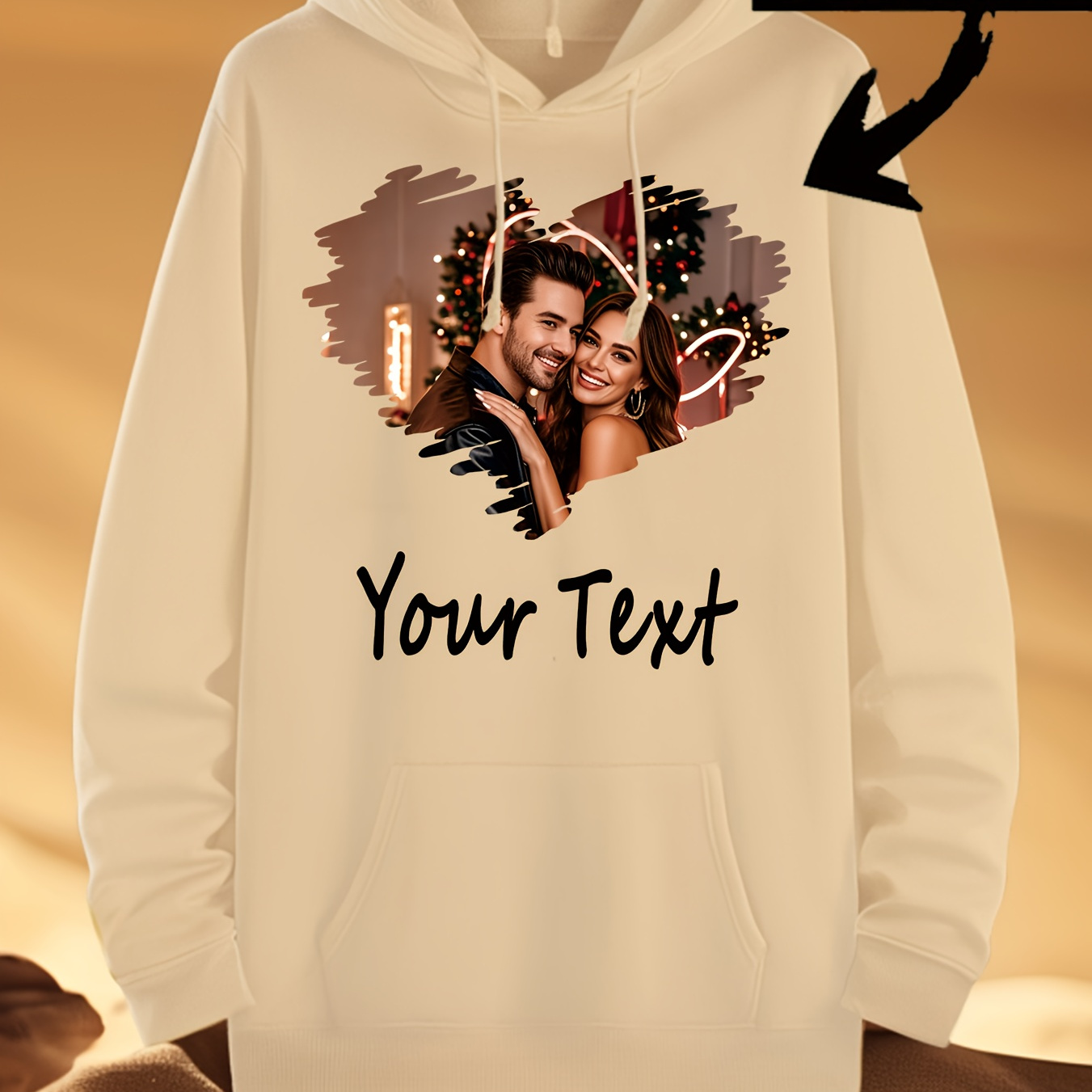 

“dongdai+product ” Custom Men’s Sweater Add Your Personalized Picture And Text Hot Stamping Printed On The Front Chest