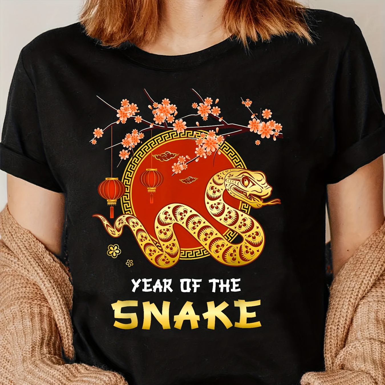 

Snake, 2025 New Snake T-, Women's Round T-, Women's T-