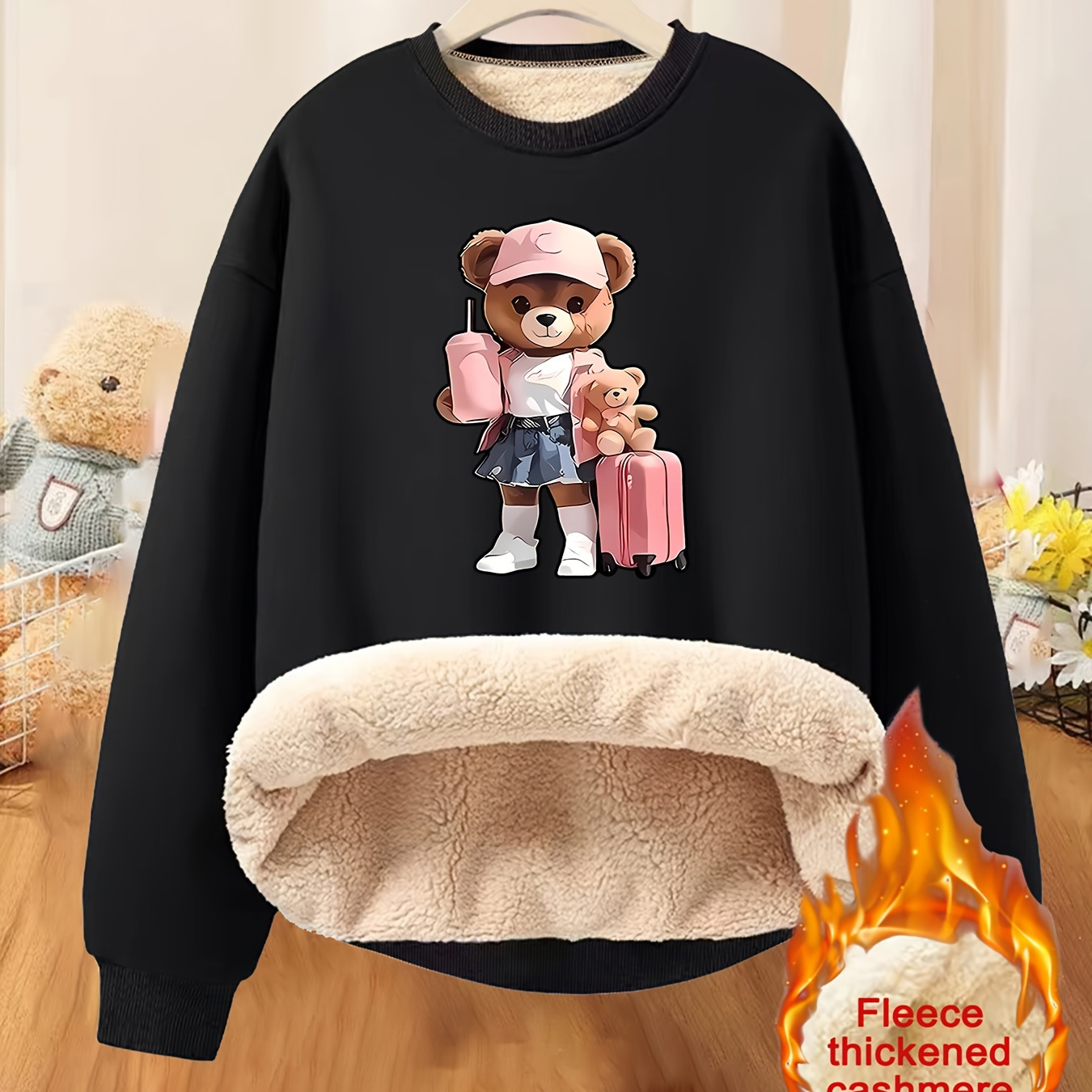 

's Pattern Sweatshirt - 100%, Fall/ Fleece Thickened Pullover, , Top