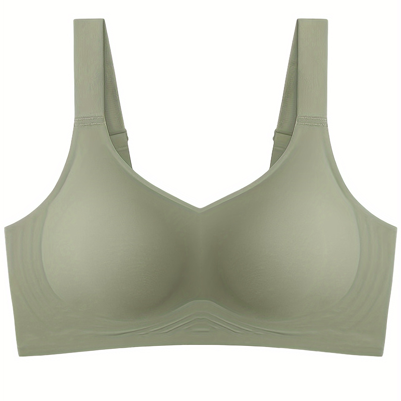 

Seamless Solid Bra, Comfy & Breathable Full Cover T-shirt Bra, Women's Lingerie & Underwear