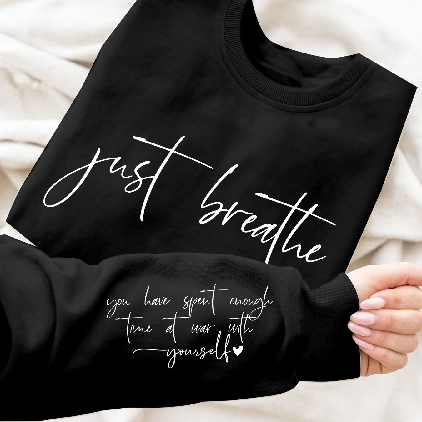 

Letter Print Sweatshirt, Crew Neck Casual Sweatshirt For Fall & Spring, Women's Clothing