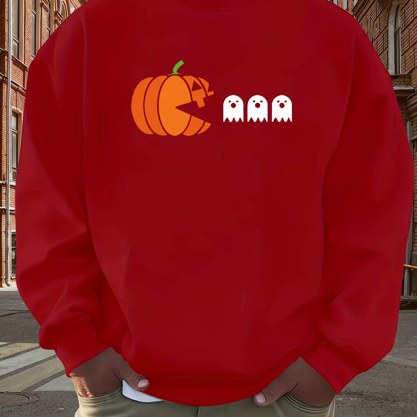 

Halloween Sweatshirt - Long Pullover, , Washable, Graphic Tee For Fall &
