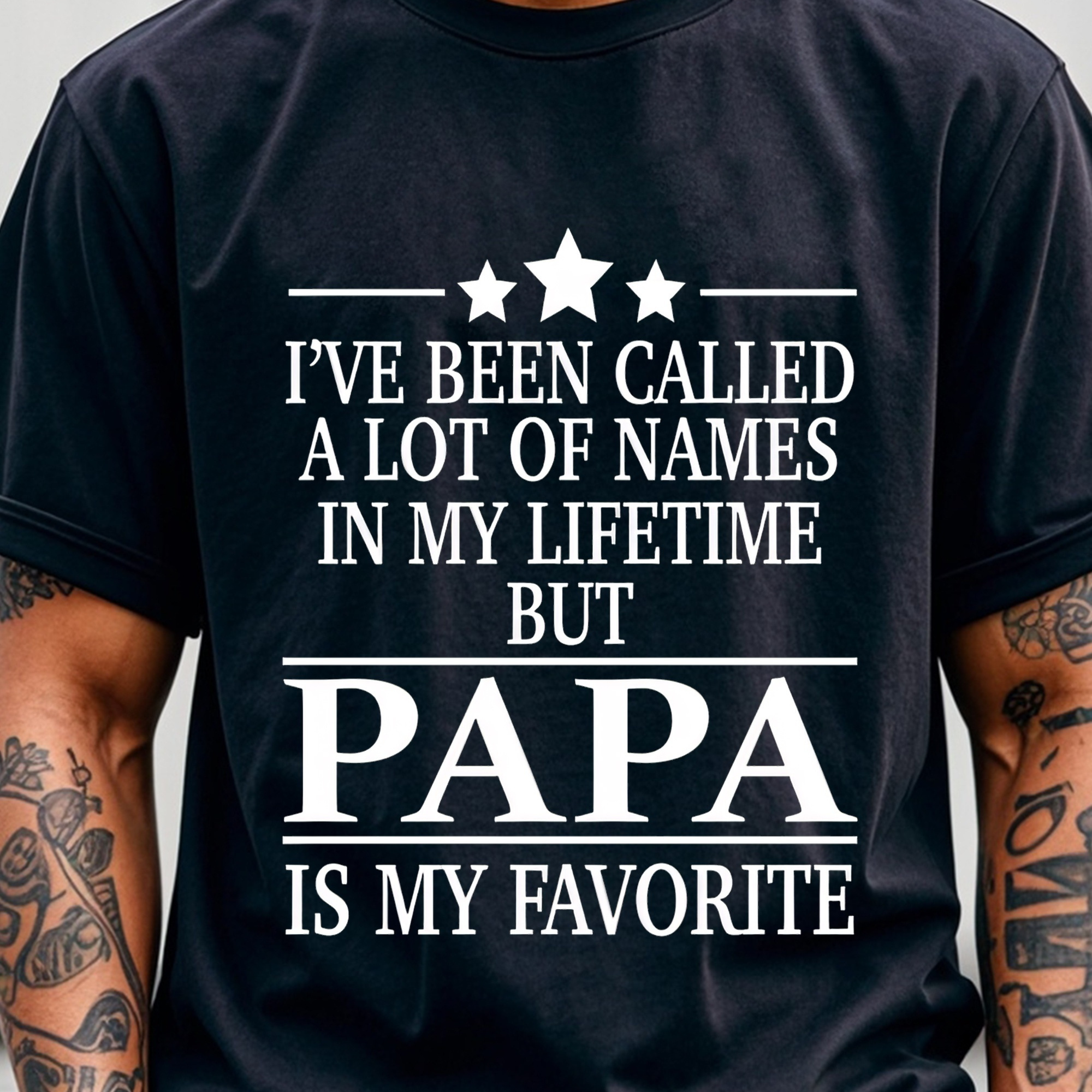 

Called Names In My But Papa Is , Soft 100% Cotton T Shirts For Men, Black Graphic Tee, Crew Neck, Funny, Casual Summer, Breathable, , Ideal For Running,