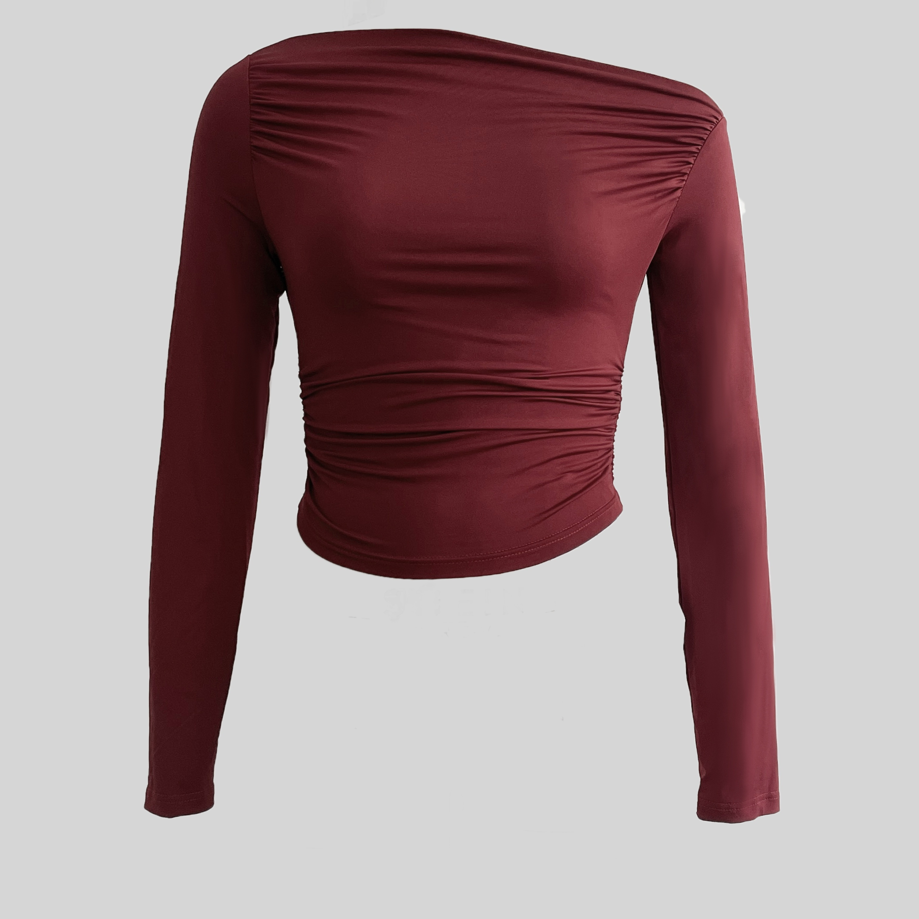 

1 Shoulder Long Sleeve T-shirt, Elegant Slim T-shirt For , Women's Clothing