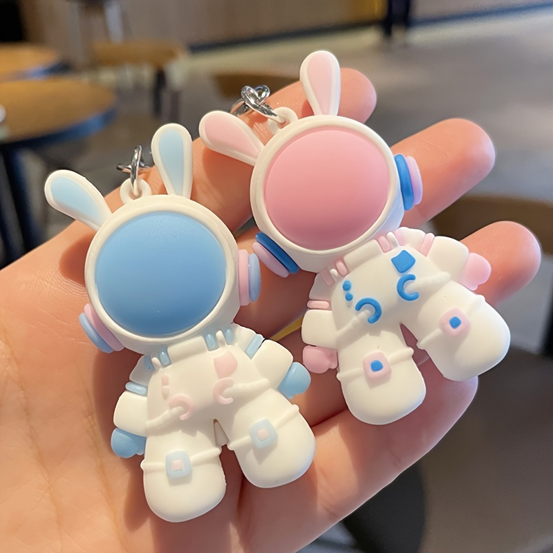 Love Heart Rabbit Bunny Keychain Cute Cartoon Animal Keyring Valentine's  Day Couple Pendant Ornaments - Temu