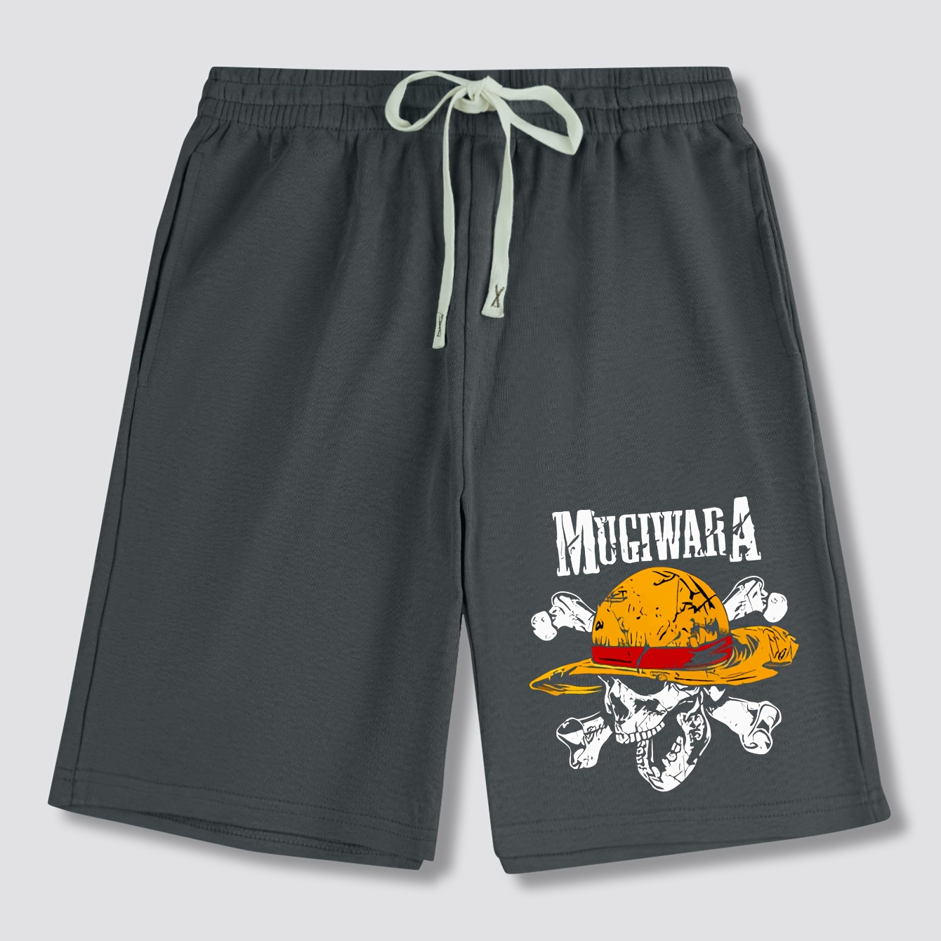 

Men's Casual Skull Print Cotton Blend Shorts - Comfortable, Breathable & Machine Washable For Summer