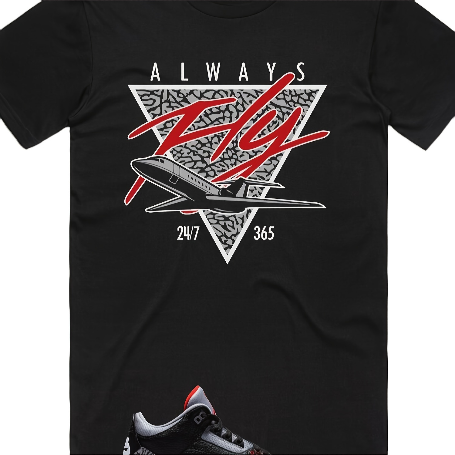 

Always Fly" "black Cement" Matching T Shirt