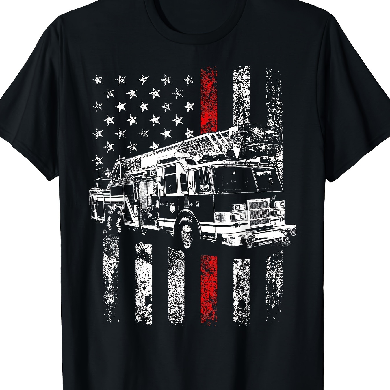 

Fireman American Flag Thin Firefighter Shirt T-shirt - 220g