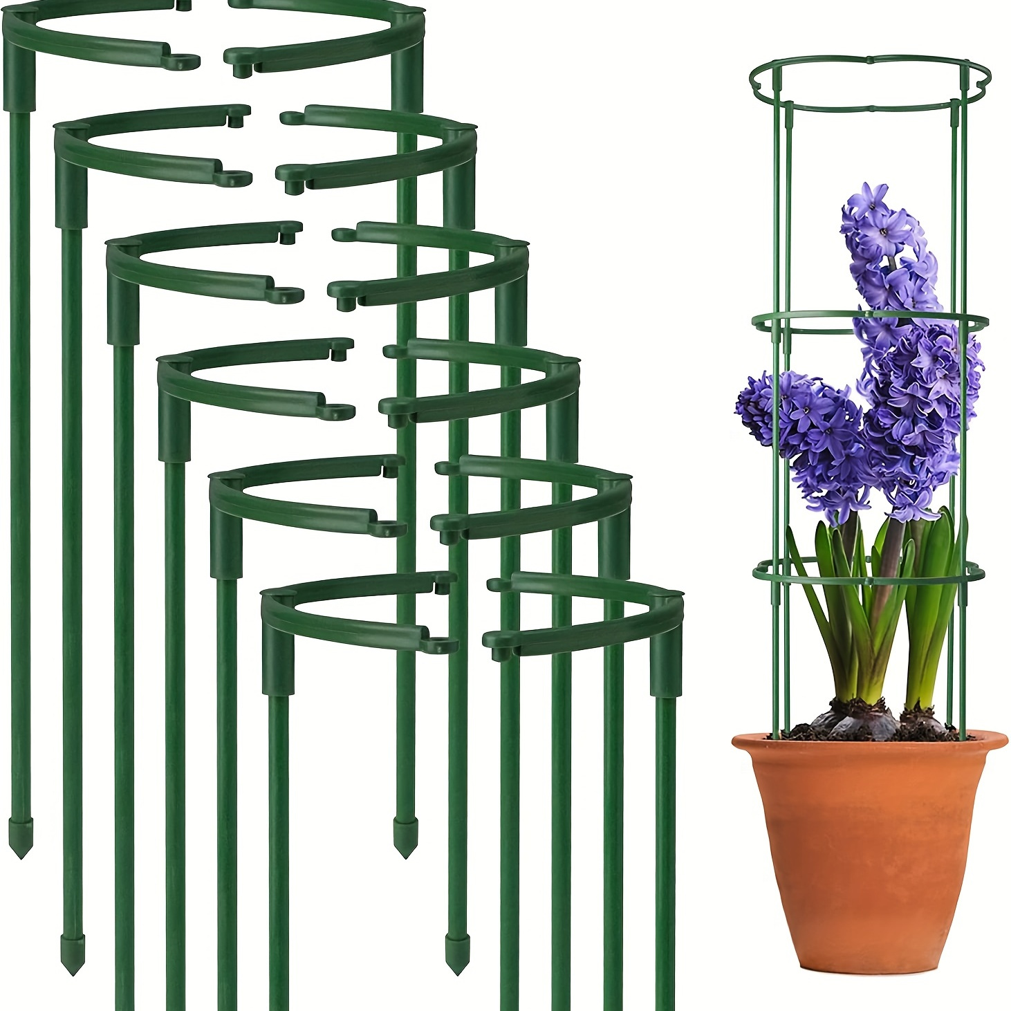 

12/20pcs Adjustable Plant Support Stakes - Perfect For Tomato, Monstera, Peony, Hydrangea & More!