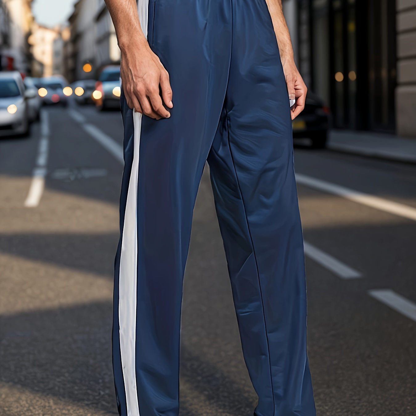 

Men's Activewear Sports Pants, Elastic Waist Breathable Athletic Trousers, Lightweight Athletic Joggers For Men Summer Autumn Gym Fitness Workout