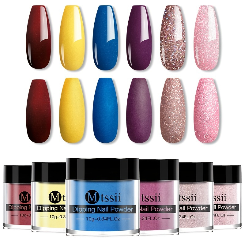 

6 Colors Diy Nail Dip Powder Kit - Perfect For French Nails, Birthdays, And Parties - Easy To Use At Home Or Salon - Long-lasting And Durable