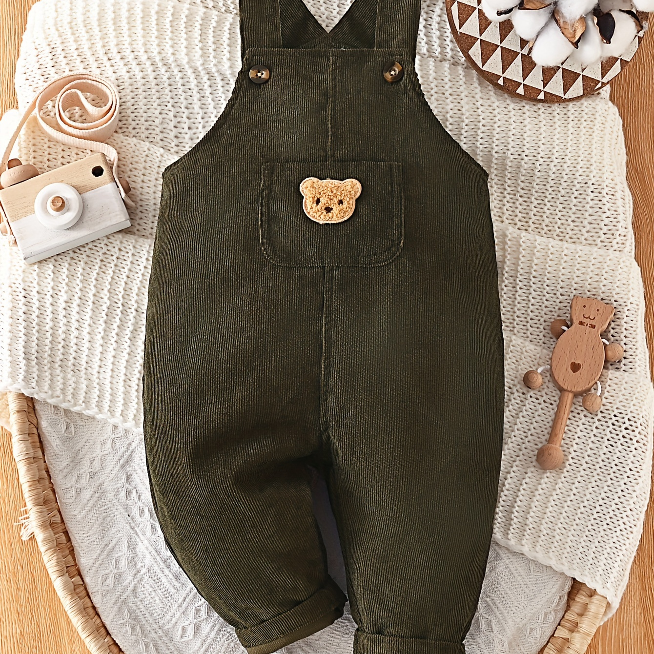 

Baby Boy's Overalls, Solid Color Casual Versatile Clothes For Spring/fall