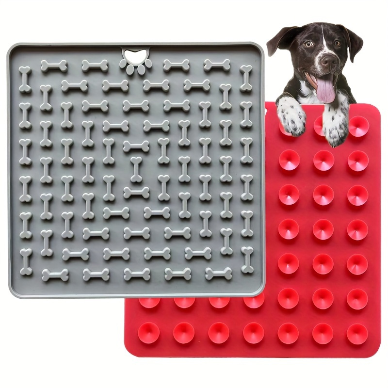 Square Dog Licking Pad, Silicone Slow Feeder Mat Dog Food Mat With Suction  Cups, Dog Training Mat - Temu