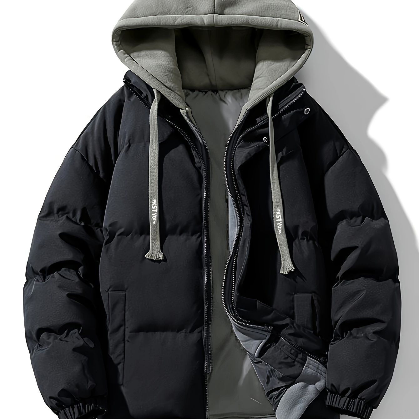 

[customer ] Men's -in-1 Winter Jacket - , Warm Hooded Coat With Zip Pockets, Machine Washable