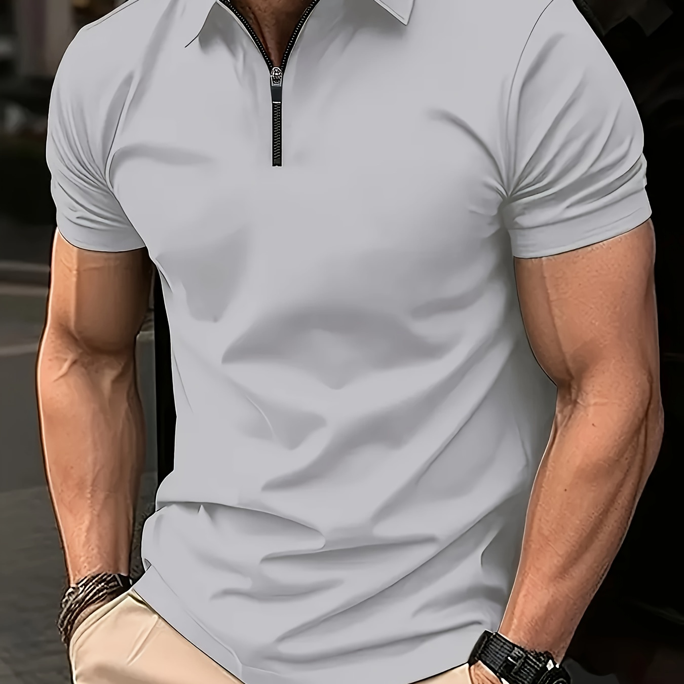 

Men's Casual Color Block Short Sleeve Short Sleeve Lapels, Fashion Sports Men's Golf