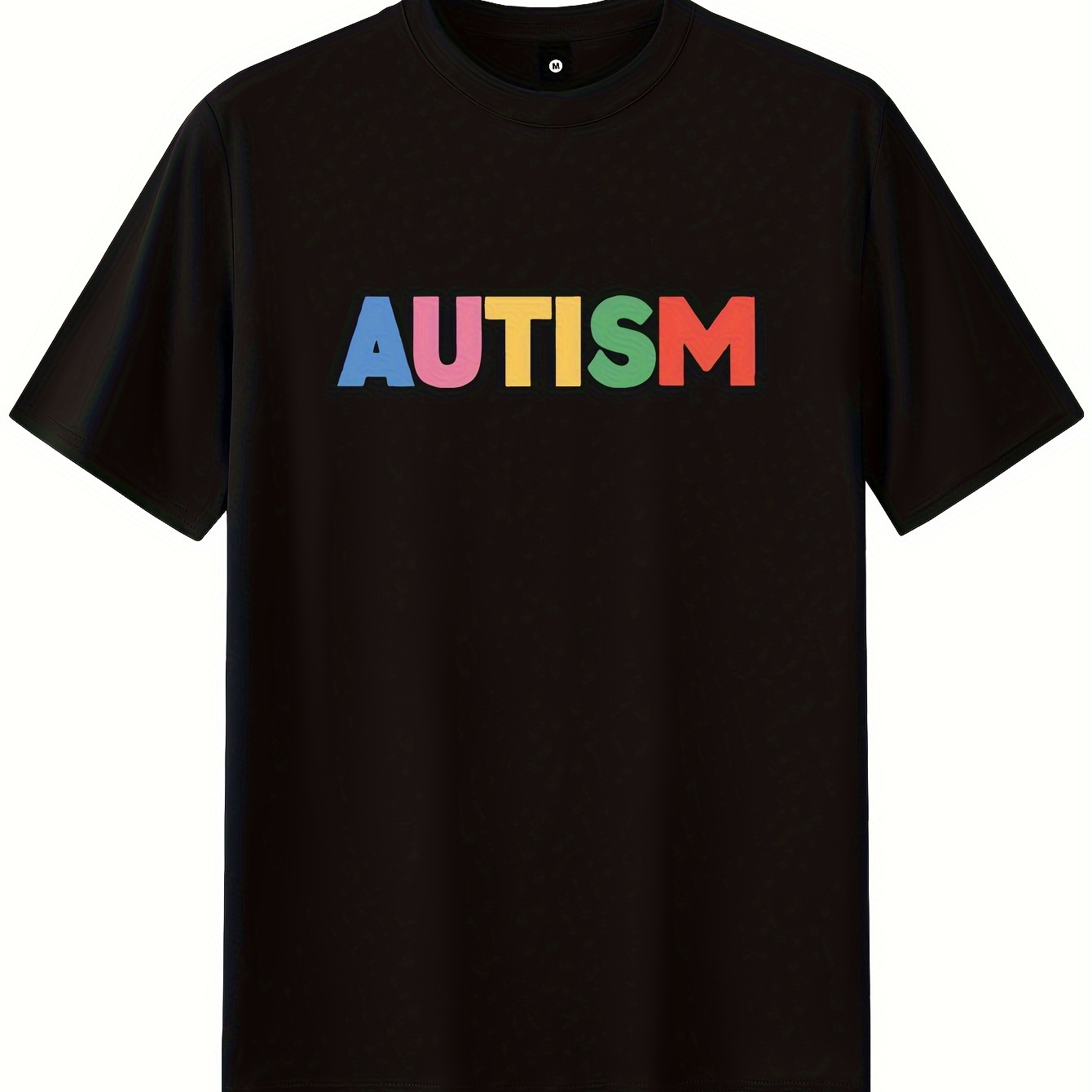 

Autism Print Tee Shirt, Tees For Men, Casual Short Sleeve T-shirt For Summer