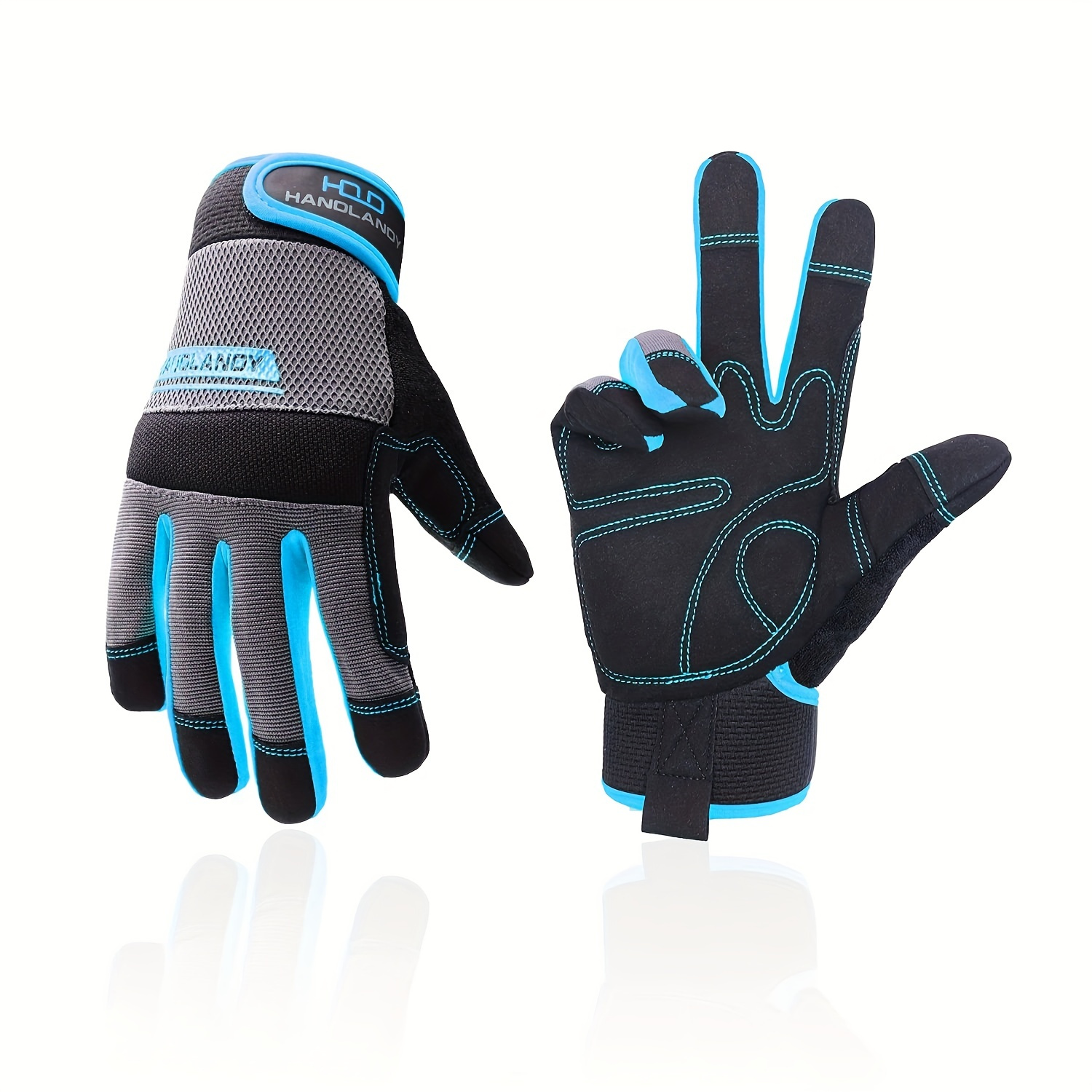 Utility Mechanic Blue Working Gloves - Perfect For Men & Women