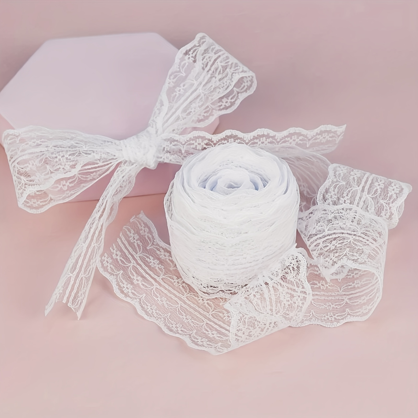 Cute Solid Color Fabric Lace Hollow Bilateral Lace Tape - Temu