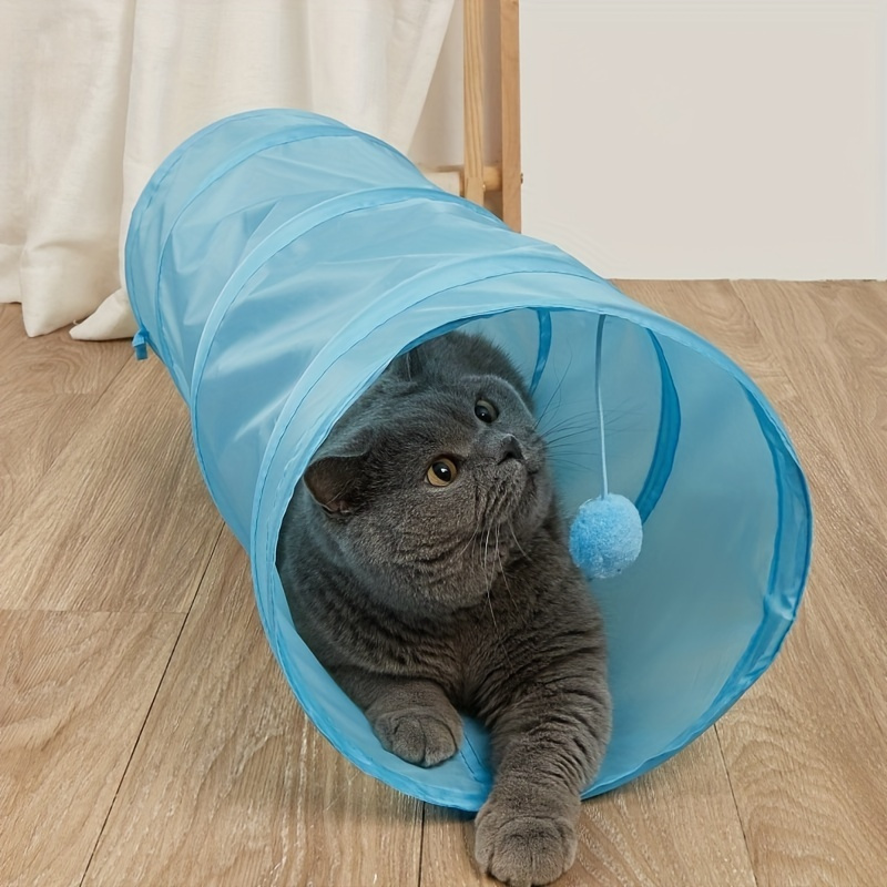 

Foldable Cat Tunnel - Interactive Pet Toy For Indoor Cats And Kittens - Provides Hours Of Fun And Exercise - Perfect For Rabbits Too