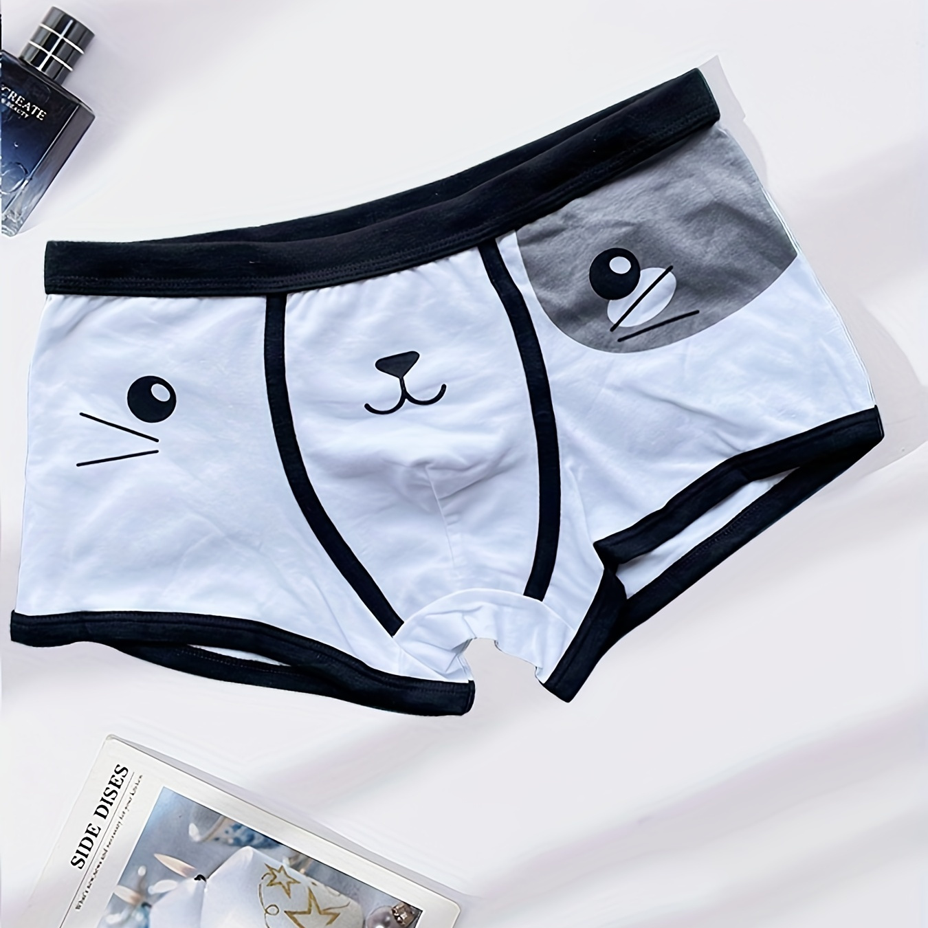 Mens Boxer Briefs Warrior Cat with mouse in mouth funny cats Cool Boxer  briefs Stretch Underwear for men Fabric Trunk : : Clothing, Shoes  