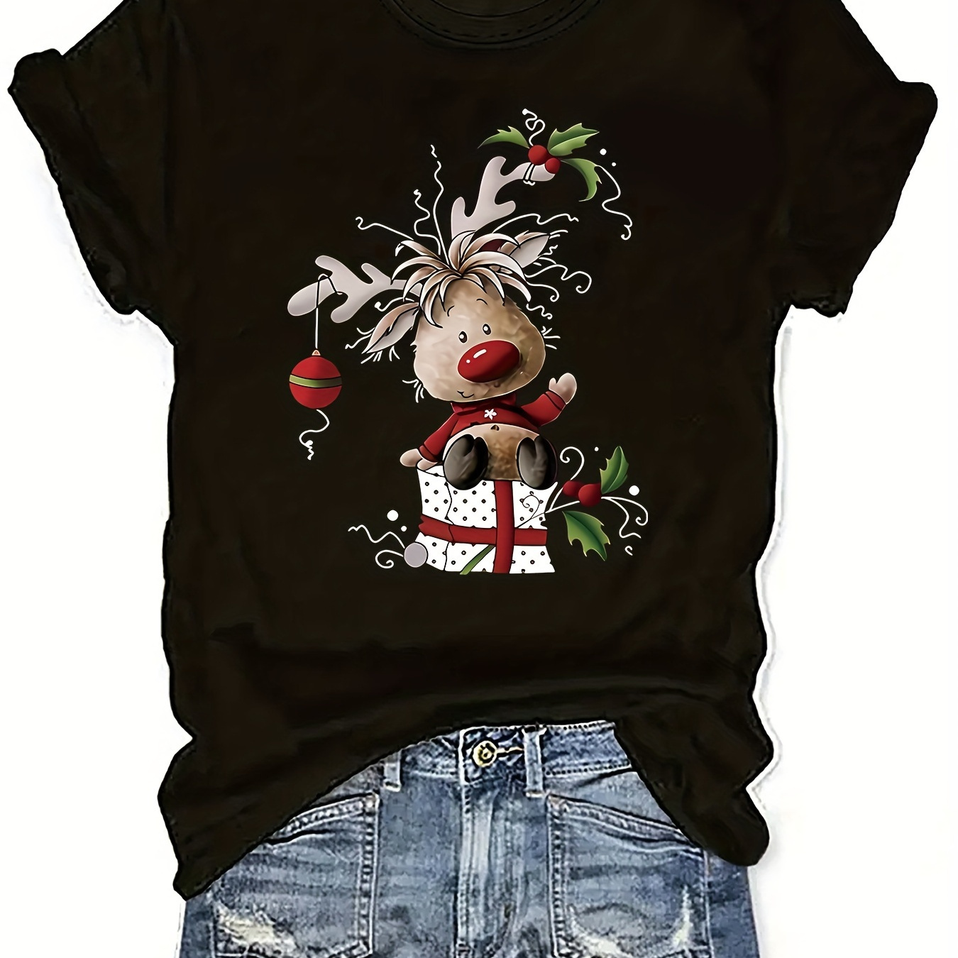 

Women's Christmas T- - , , Polyester ,